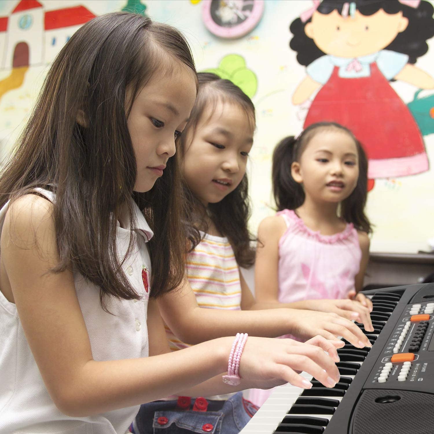 AIMEDYOU Keyboard Piano, Kids Piano Keyboard with Double Built-in Speaker Music Kids Keyboard Early Learning Educational Toy Birthday Xmas Day Gifts for Kids Boys Girls Toddler (Black, 61 Keys) - Image 2