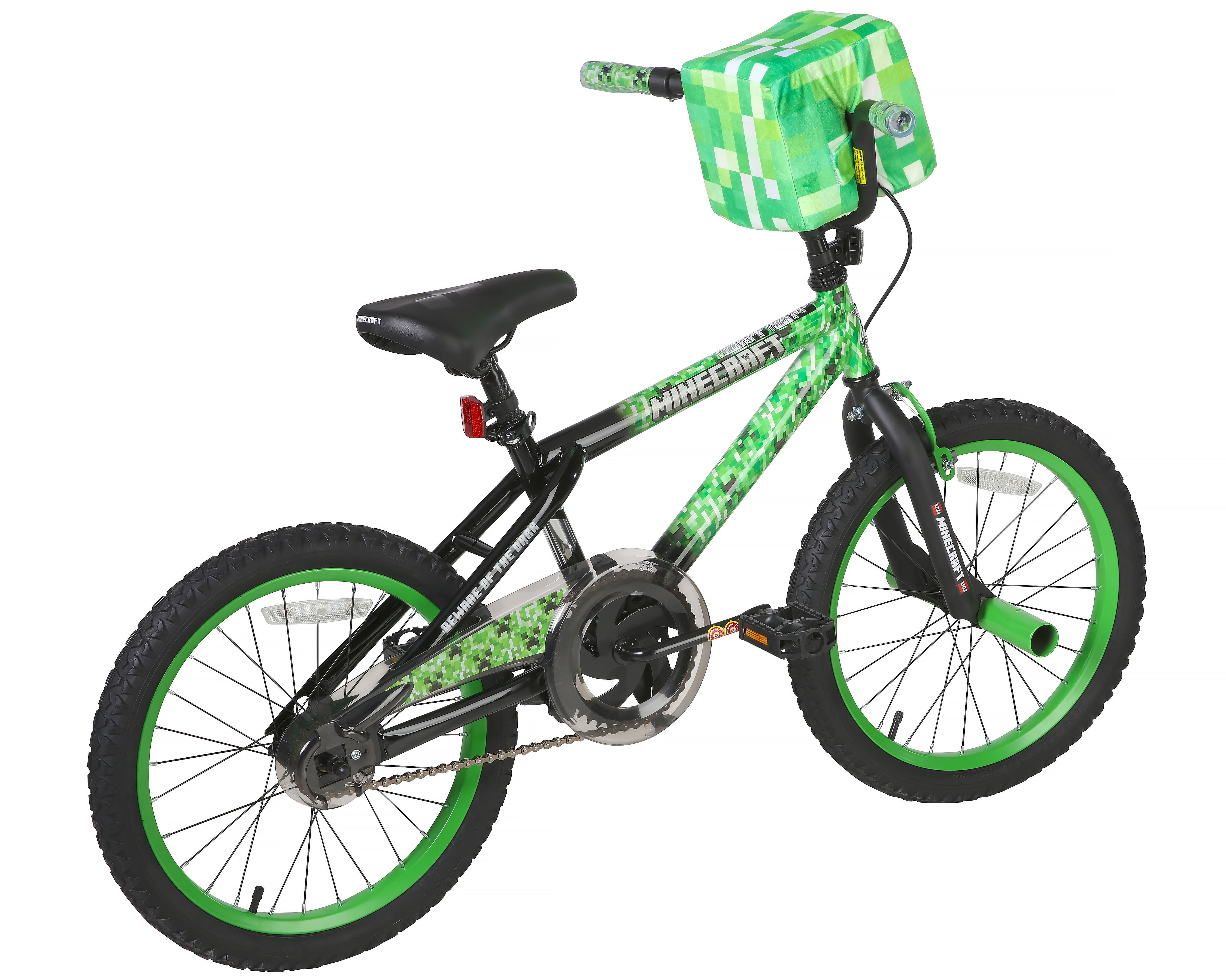 18" Dynacraft Minecraft Unisex BMX Bike, Kids Age 6-9 Years, Green - Image 7