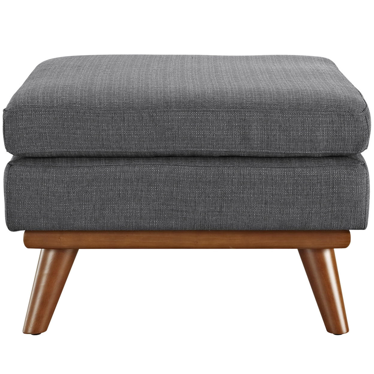 Modway Engage Upholstered Fabric Ottoman in Gray - Image 2