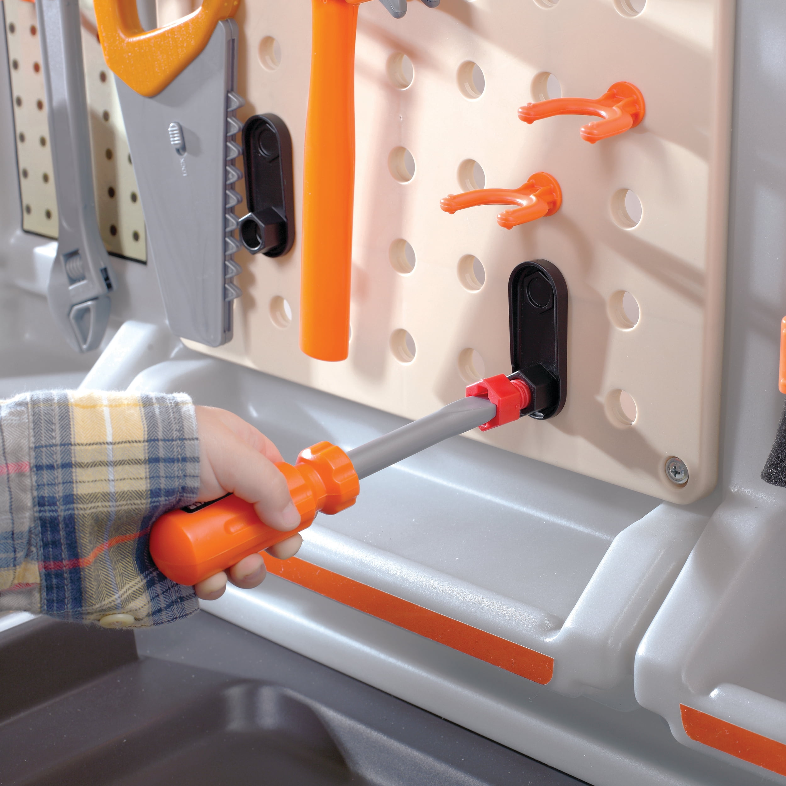 Step2 Big Builders Pro Workshop Multicolor Tool Bench, 27.50" x 34", 19 lb - Image 56