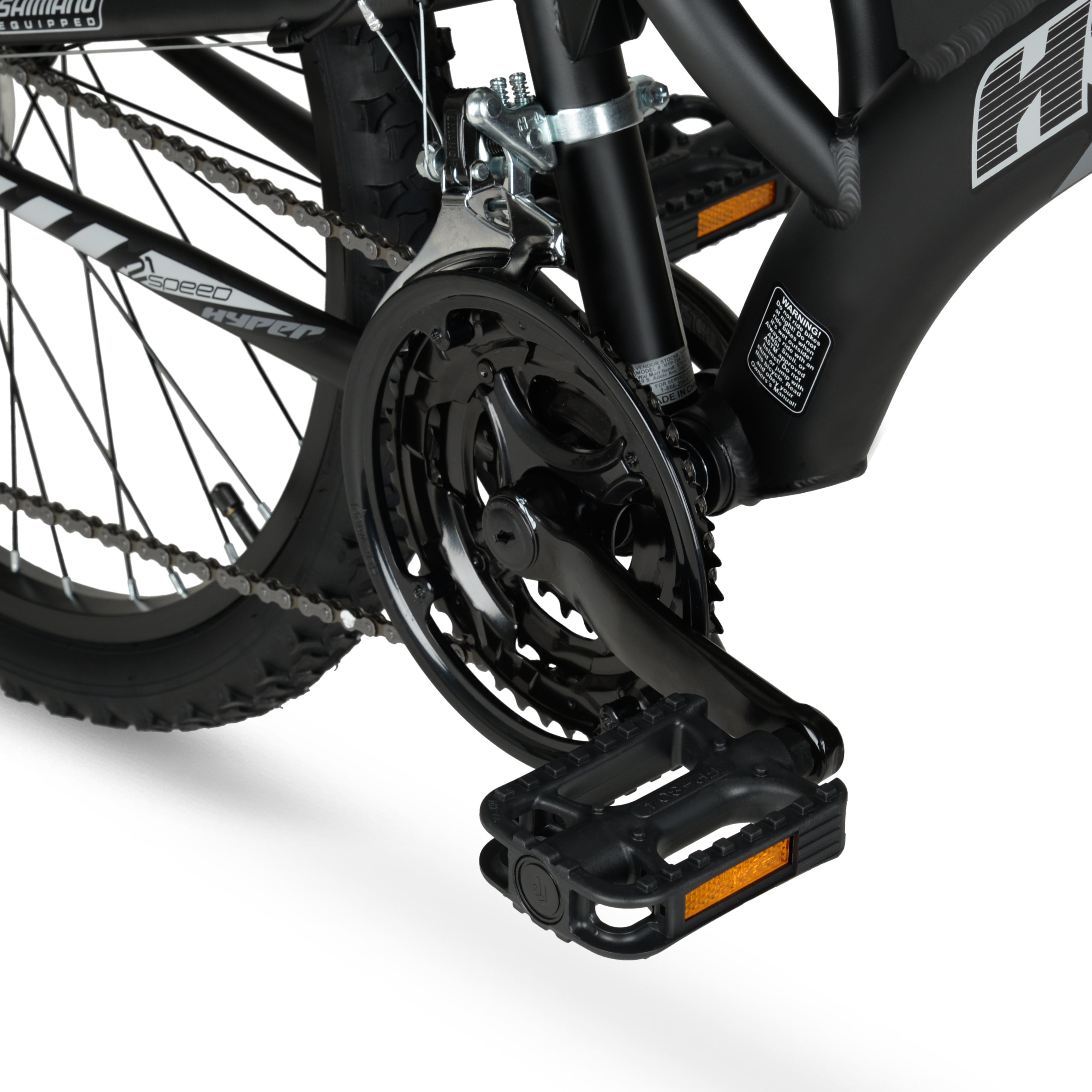 24" Hyper Bicycles Havoc Mountain Bike, Youth/Adult, Recommended Ages 10-14 Years Old, Black - Image 11