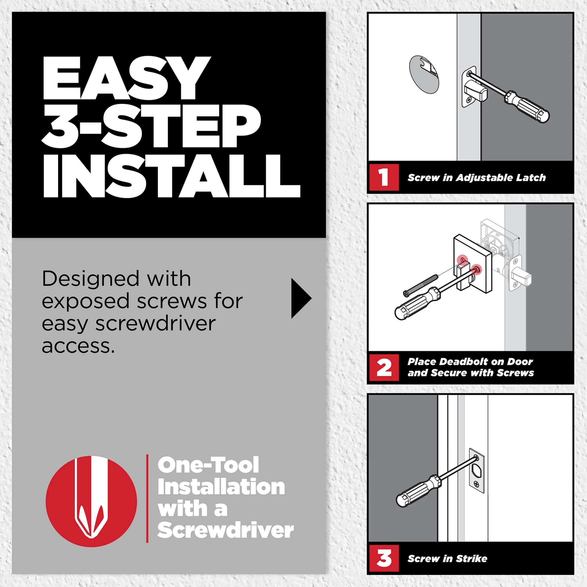 Kwikset Tylo Entry Doorknob and Deadbolt Satin Nickel - Image 2