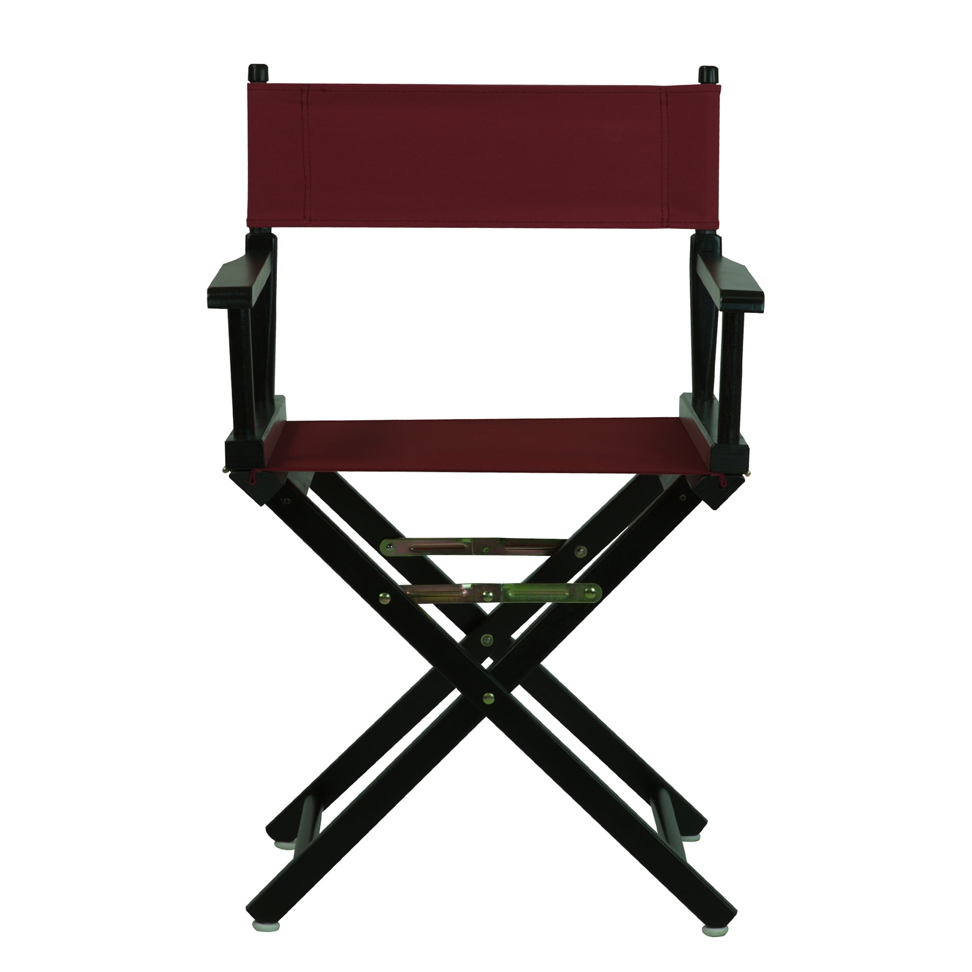 18" Director's Chair Black Frame-Burgundy Canvas - Image 3