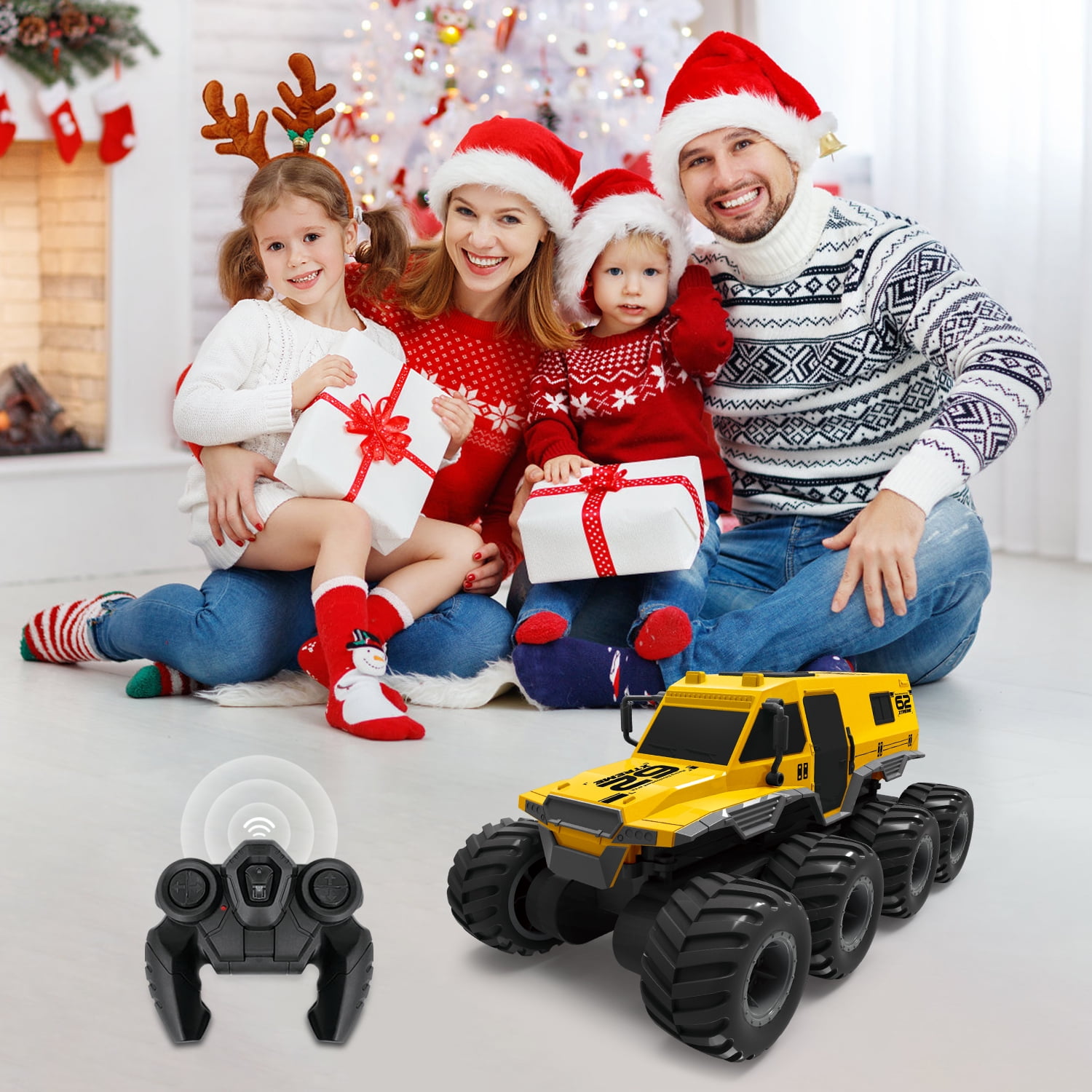 Fisca Amphibious Remote Control Car, 8 Wheel Drive RC Cars for Boys Age 8-12, 1:12 Offroad Waterproof RC Trucks, 2.4G All Terrain RC Drift Cars for Adults - Image 5
