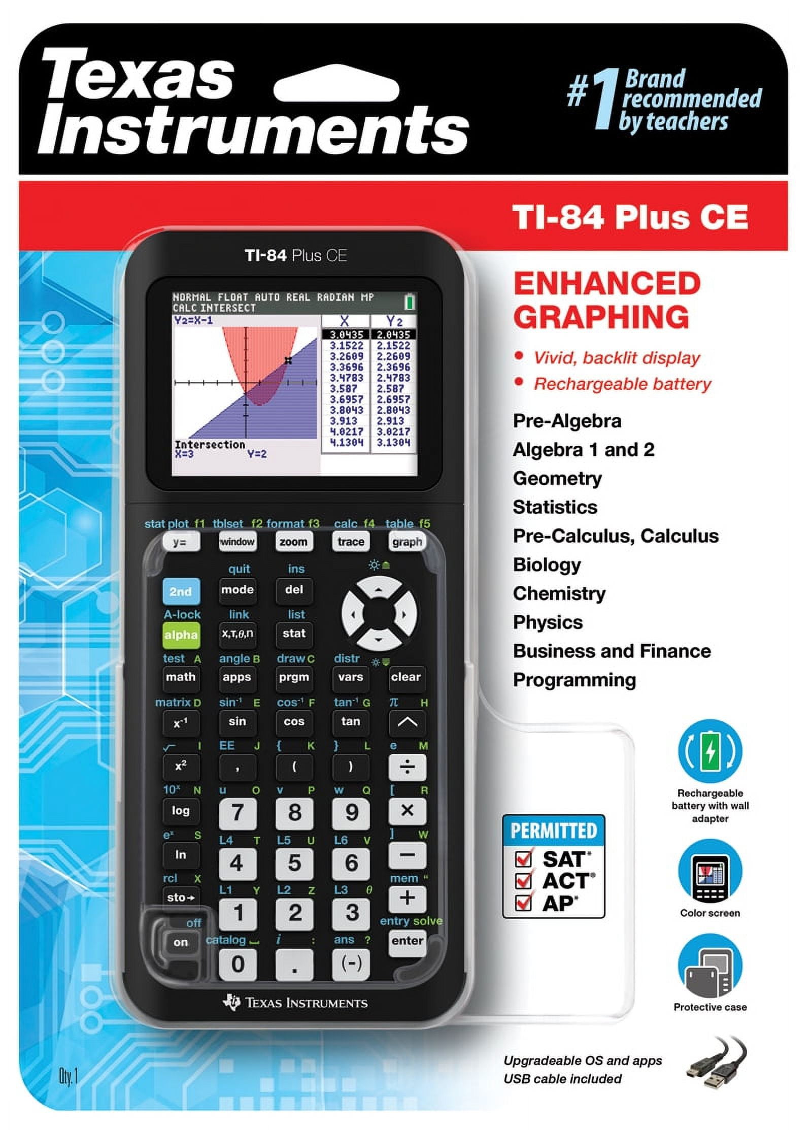 Texas Instruments TI-84 Plus CE Graphing Calculator, Black - Image 2