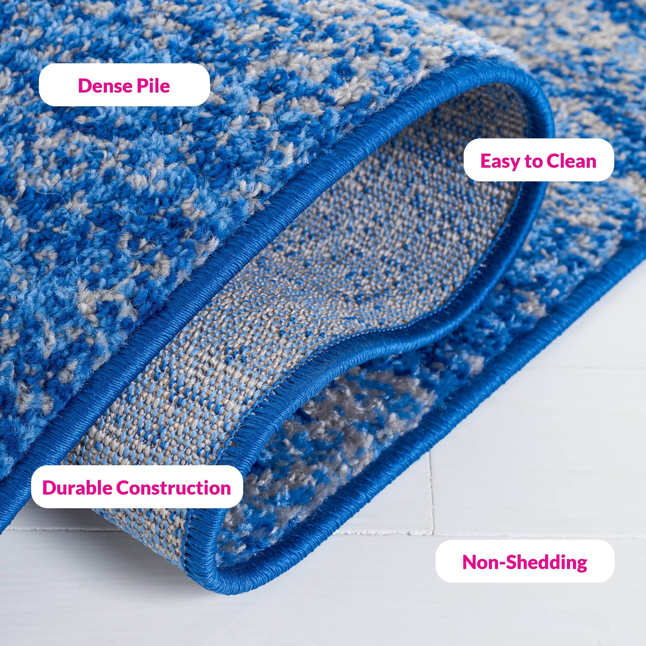 Safavieh Adirondack Rudyard Abstract Ombre Area Rug, Silver/Blue, 8' x 8' Square - Image 9