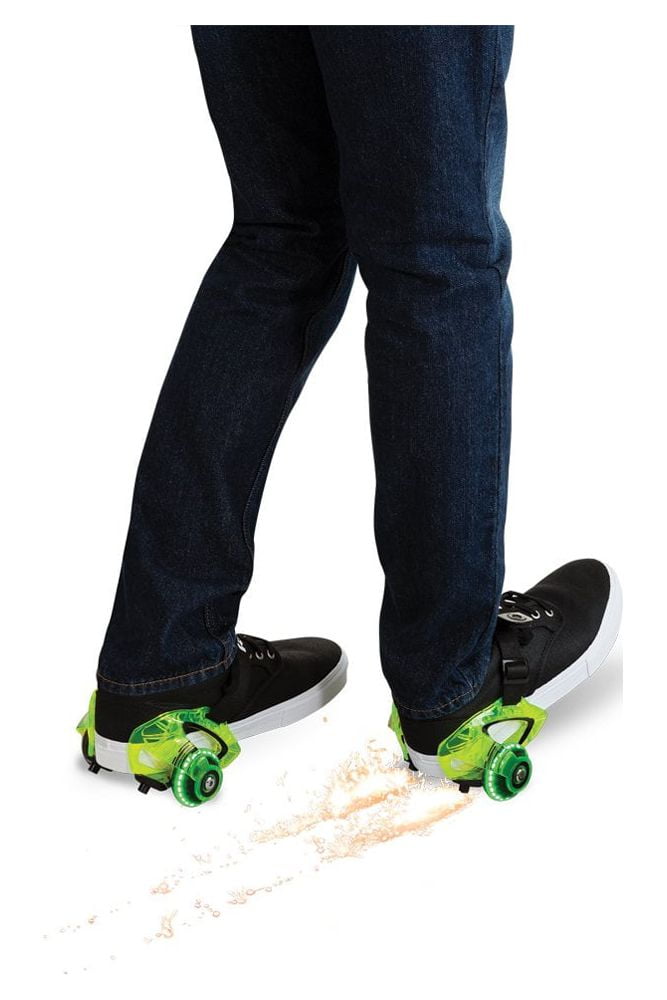 Razor Jetts DLX Heel Wheels - Neon Green, Wheeled Skate Shoes with Sparks for Kids Ages 9+, Unisex - Image 2