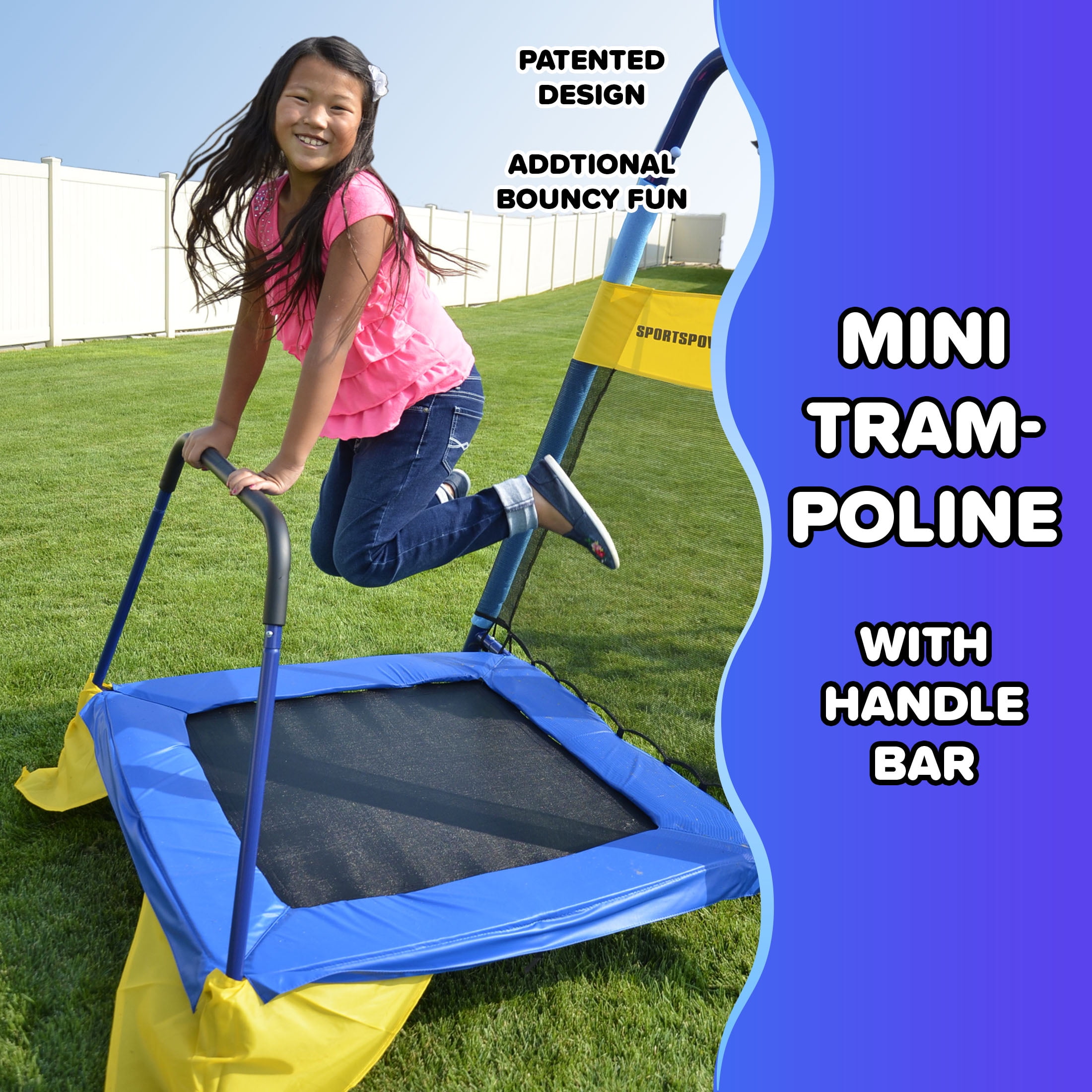 Sportspower Almansor Metal Swing Set with Glide Ride, Trampoline, and Lifetime Warranty on Blow Molded Slide, Great for Ages 3-8 - Image 3