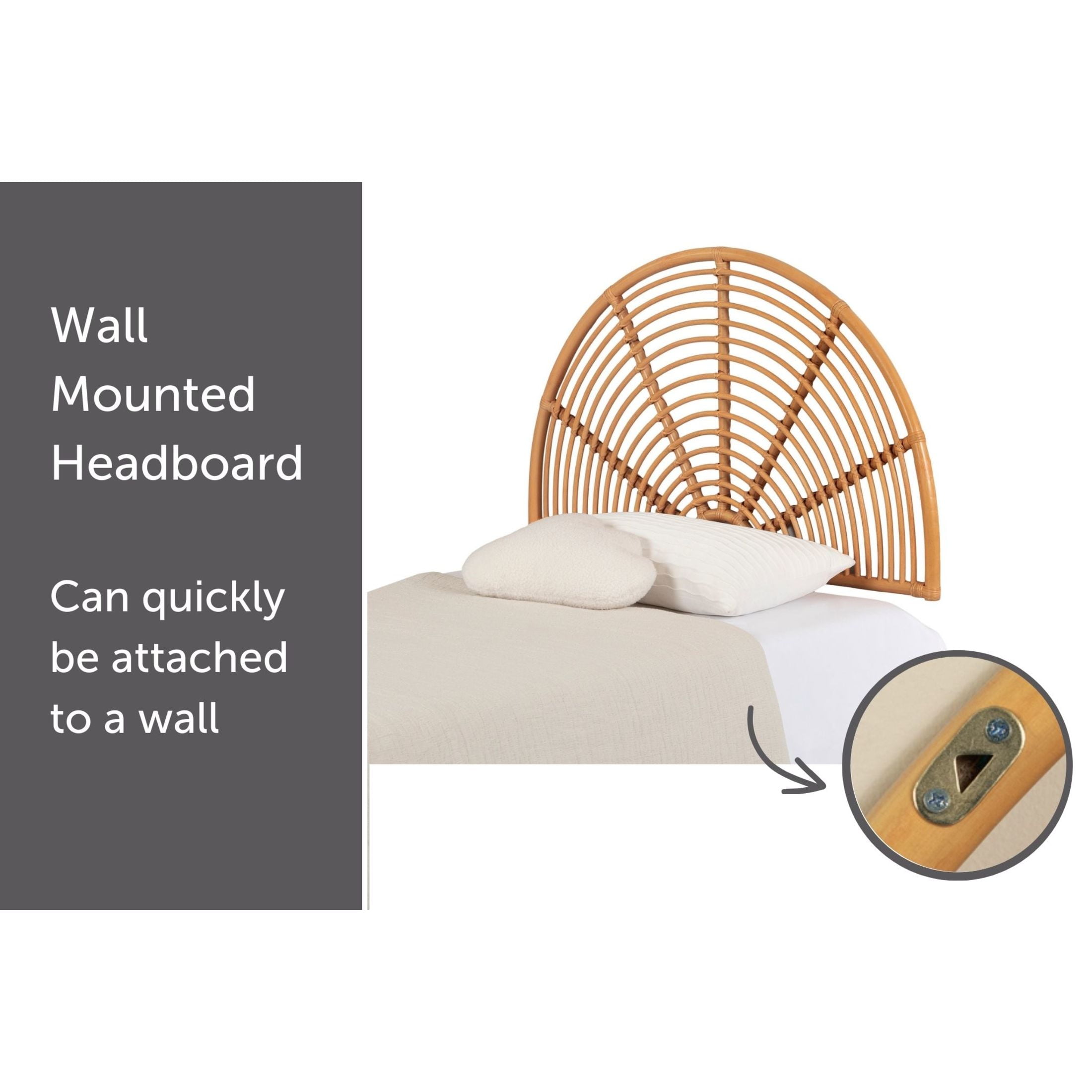 South Shore Bloom, Bohemian Harmony Headboard, Twin Beige - Image 8