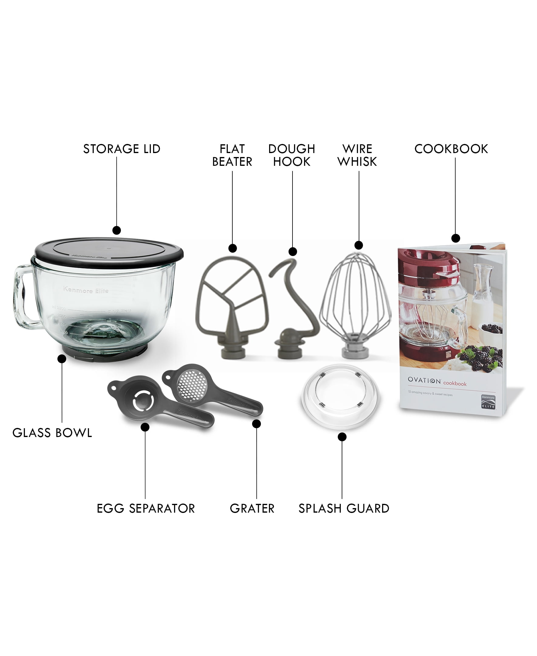 Kenmore Elite Ovation 5 Quart Tilt-Head Stand Mixer , 500W , Red - Image 9