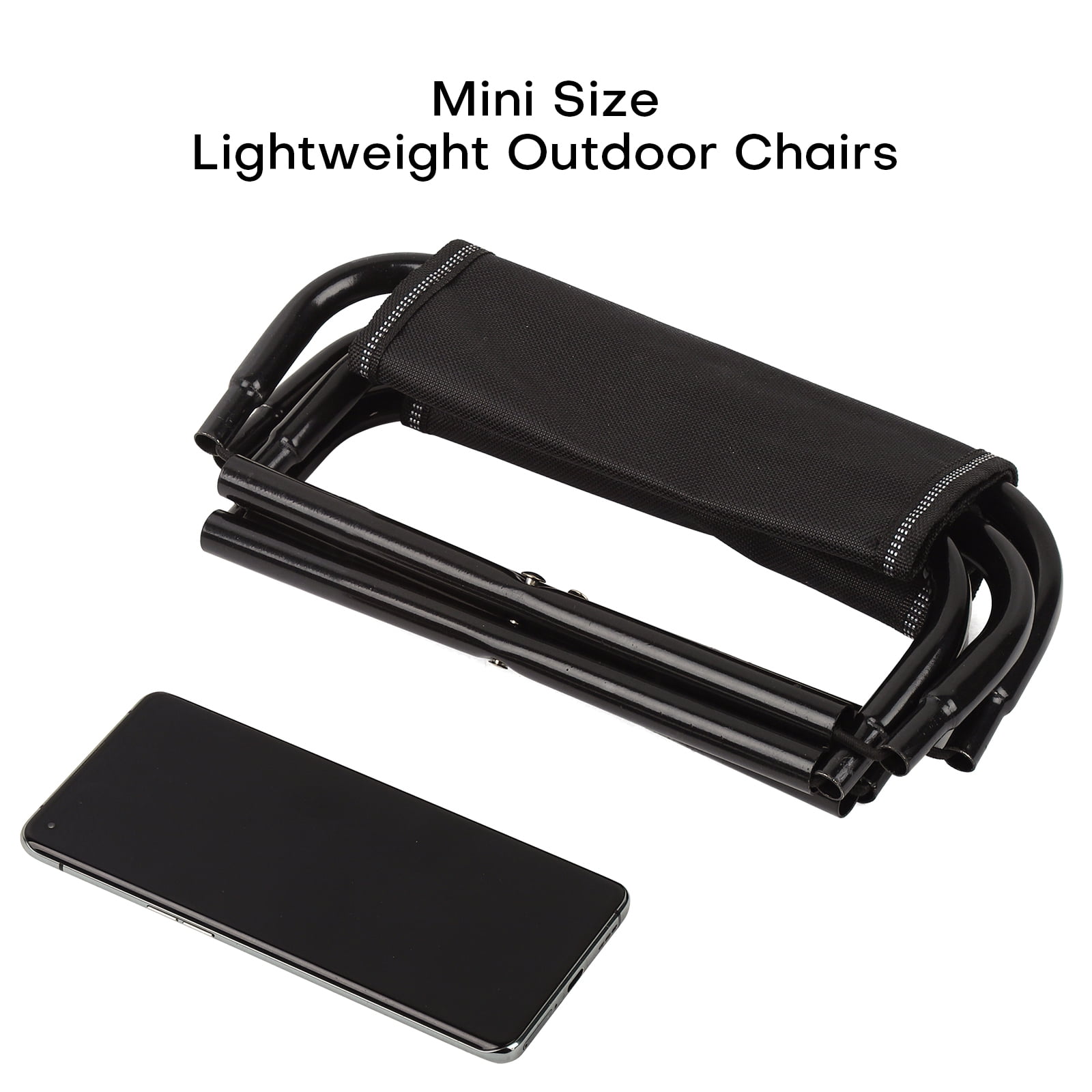 VINAUO Folding Camping Stool , Portable Camping Chair,Lightweight Camping Chairs for Adult Outdoor Fishing BBQ Hiking Black - Image 4