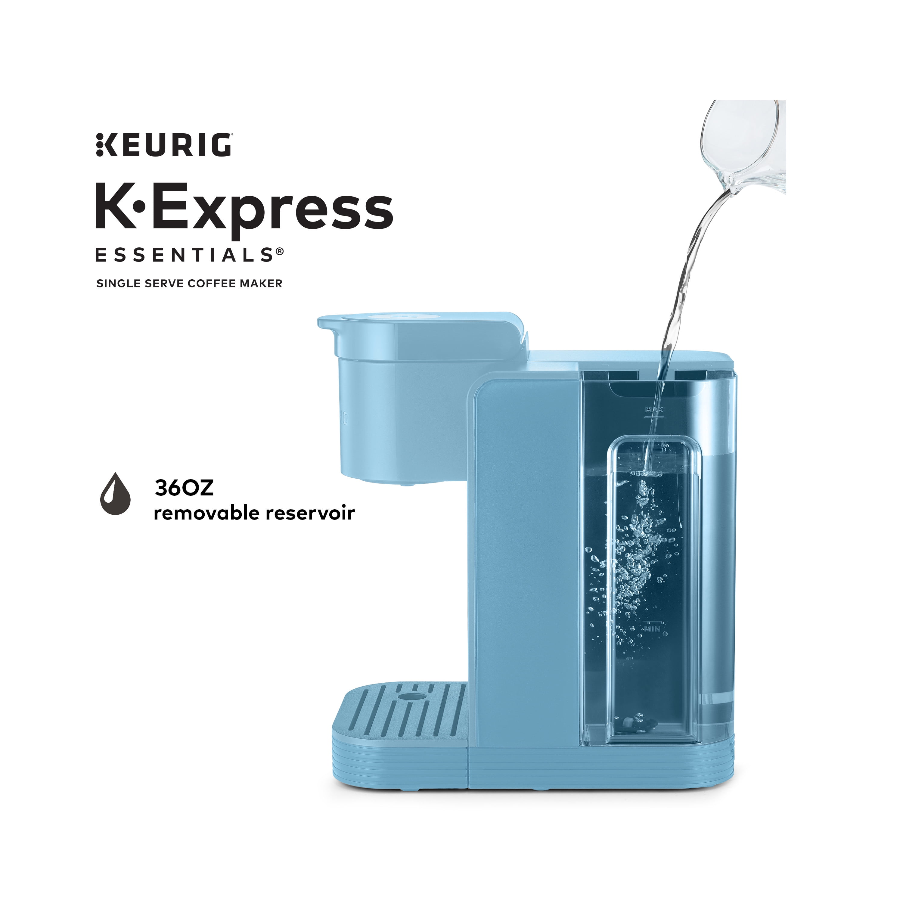 (2 pack) Keurig K-Express Essentials Sky Blue Single-Serve K-Cup Pod Coffee Maker - Image 7