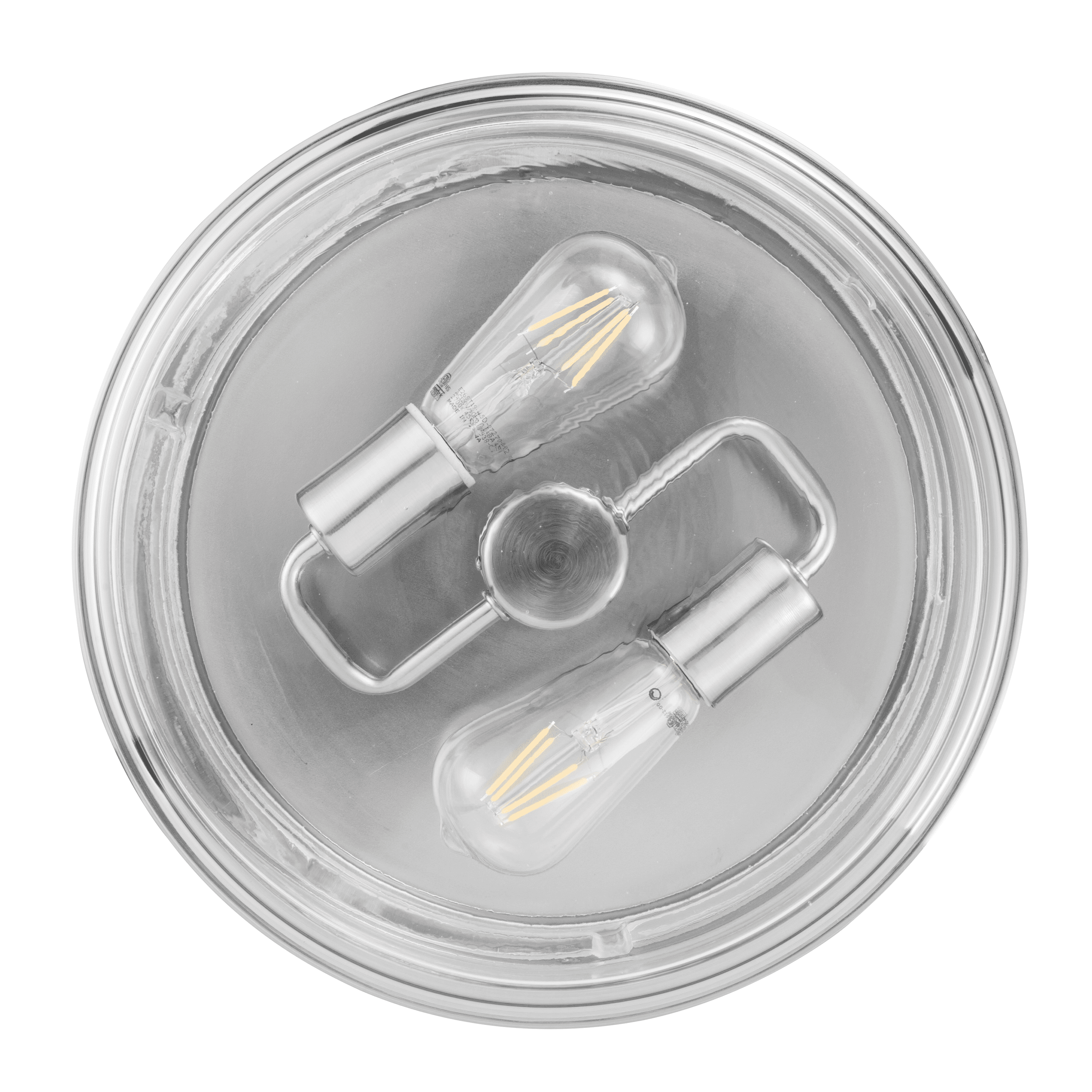 Prominence Home Madelyn 13" Brushed Nickel Flush Mount Indoor/Outdoor Light with Square Clear Glass Shade - Image 6