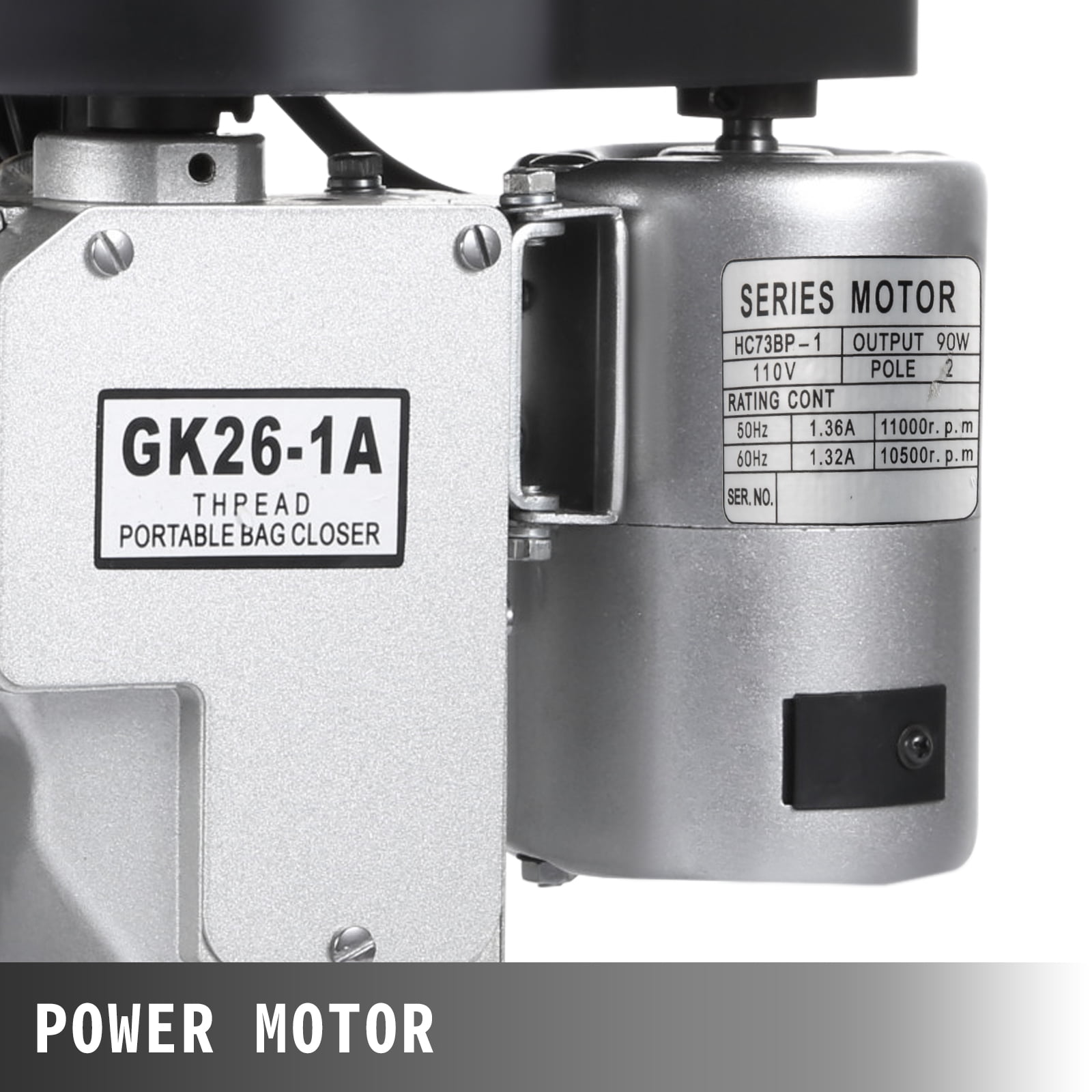 VEVOR Bag Closer Machine 110V Portable Electric Sewing Machine 90W Excellent Endurable Level Seaming Machine for Woven Snakeskin Bag Sack - Image 5