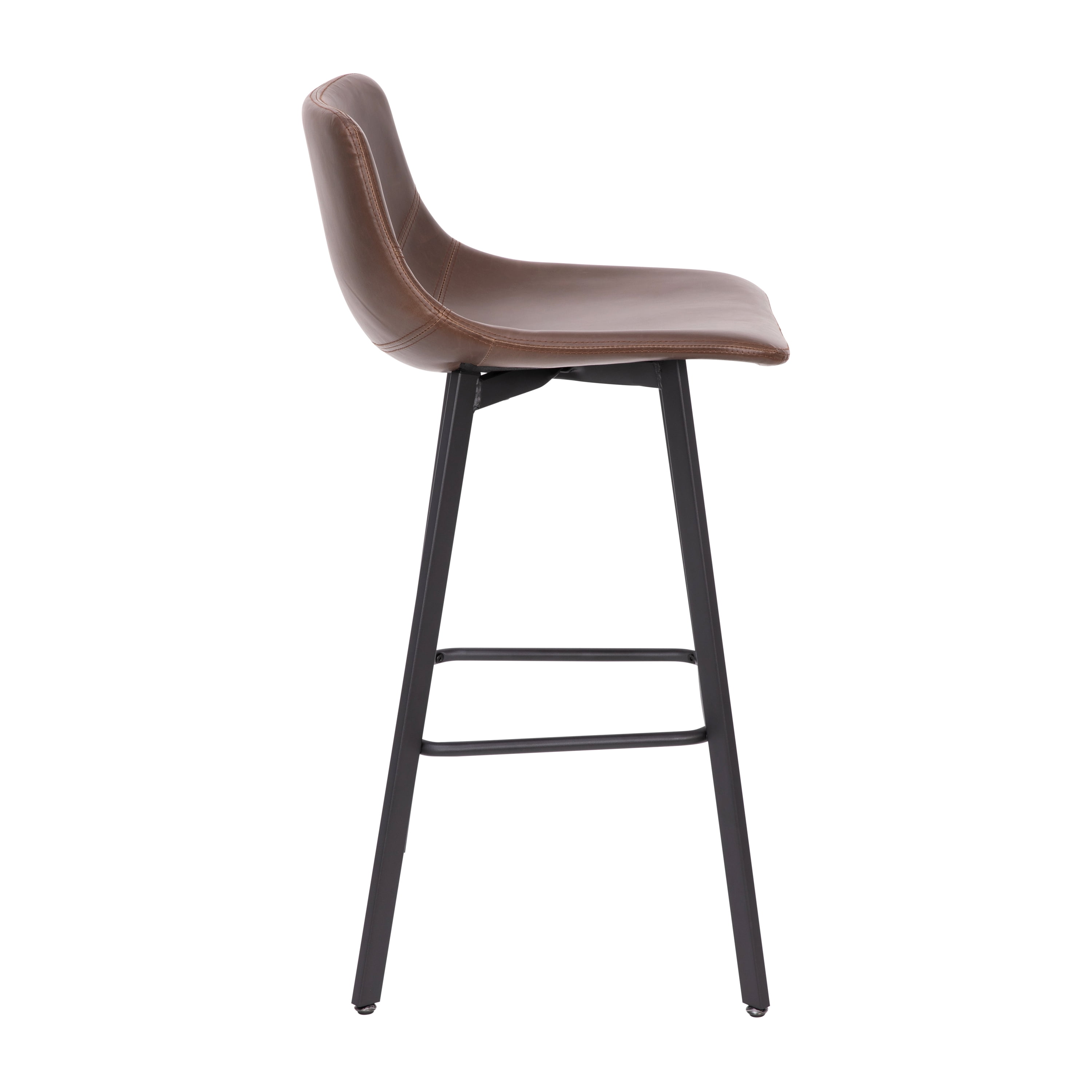 Flash Furniture Caleb Collection LeatherSoft Barstool, Chocolate Brown/Black - Image 9