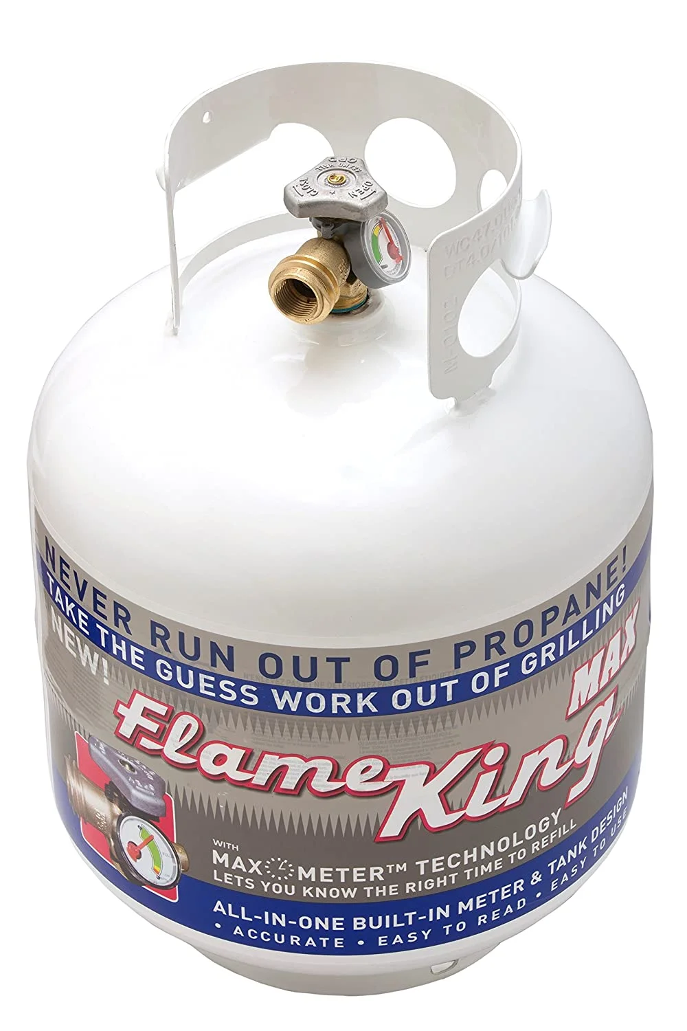 Flame King 20 lb Steel Empty LP Tank with Gauge - Image 9
