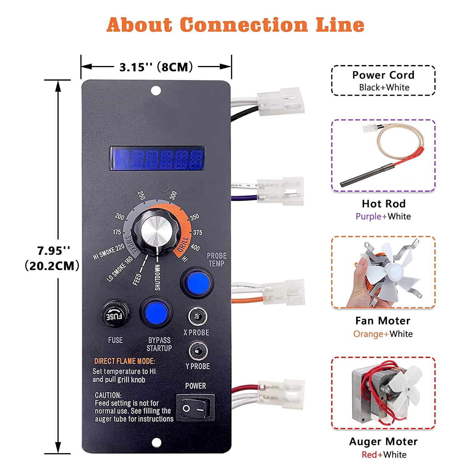 YAOAWE Digital Thermostat Kit with RTD Temperature Sensor and Meat Probe Compatible with Camp Chef Wood Pellet Grills - Image 3