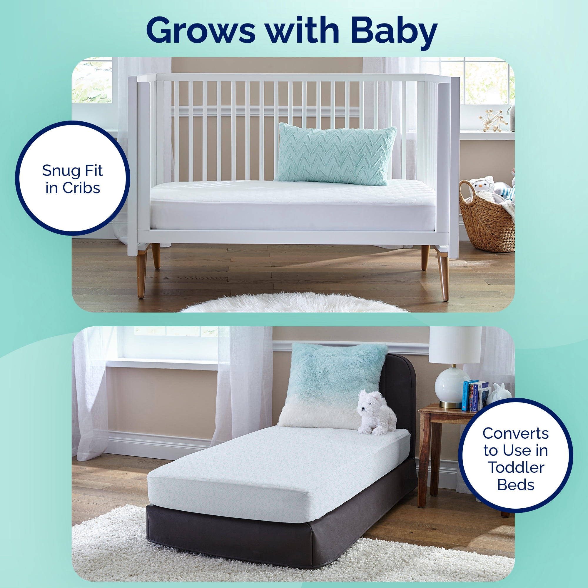 Kolcraft Fresh Start Premium Foam Baby Crib Mattress and Toddler Mattress - Image 10