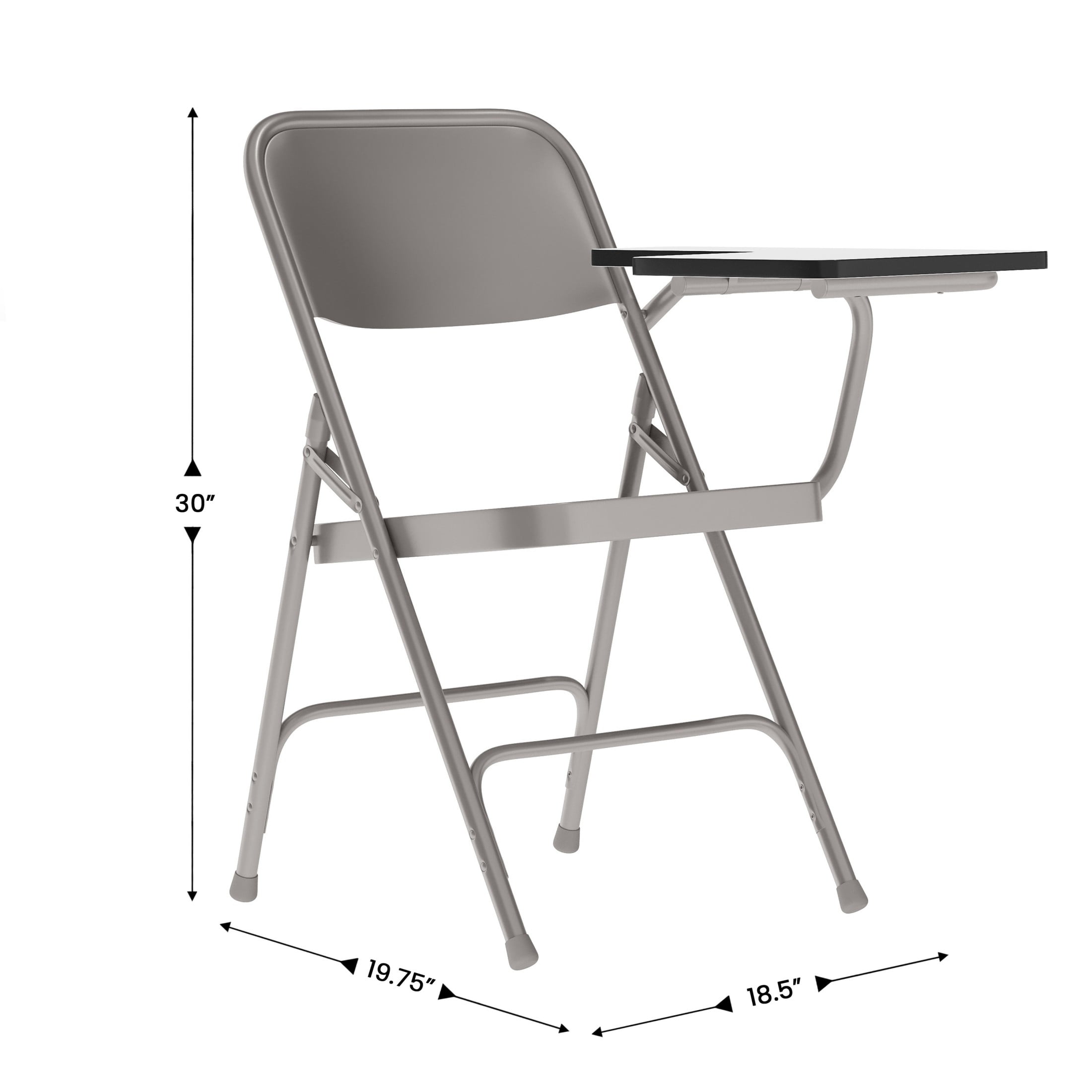 Flash Furniture Ralph Premium Steel Folding Chair with Left Handed Tablet Arm - Image 12