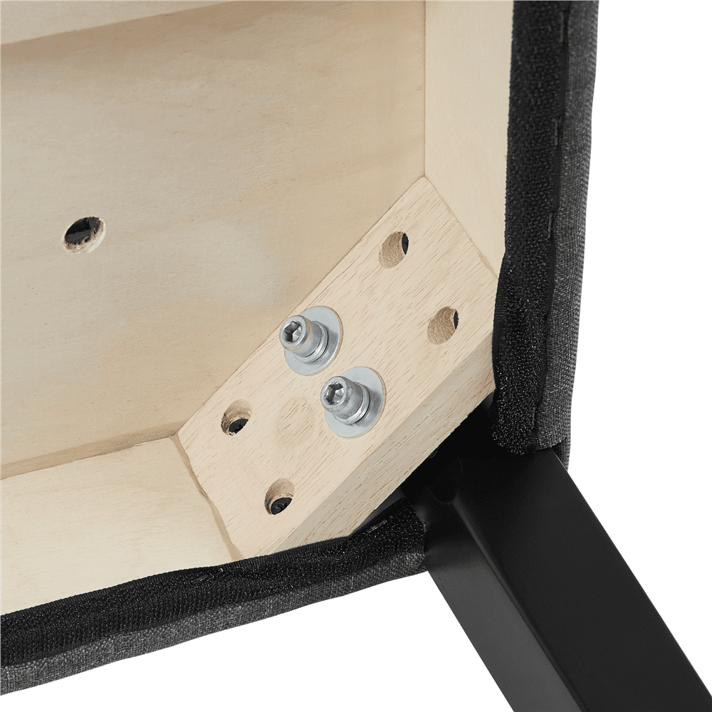 Renwick 4pcs Fabric Parson Dining Chairs,Dark Gray - Image 4