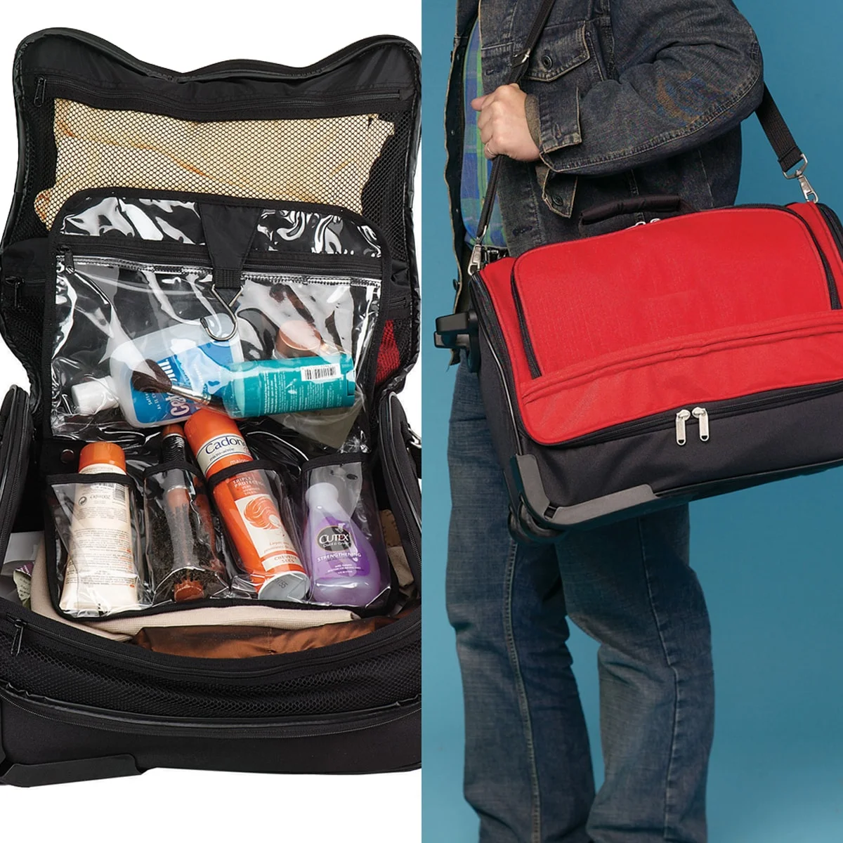 THE RUNWAY BLACK COMPACT ROLLING DUFFEL - Image 4