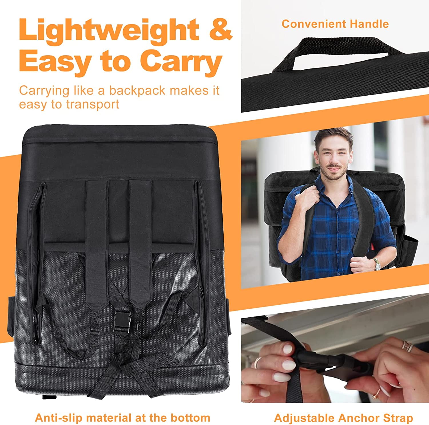 NALONE Folding Stadium Seat 25 inch Wide Stadium Chairs for Bleachers Portable with Back Supports Thick Padded Cushion Armrests Reclining - Image 2