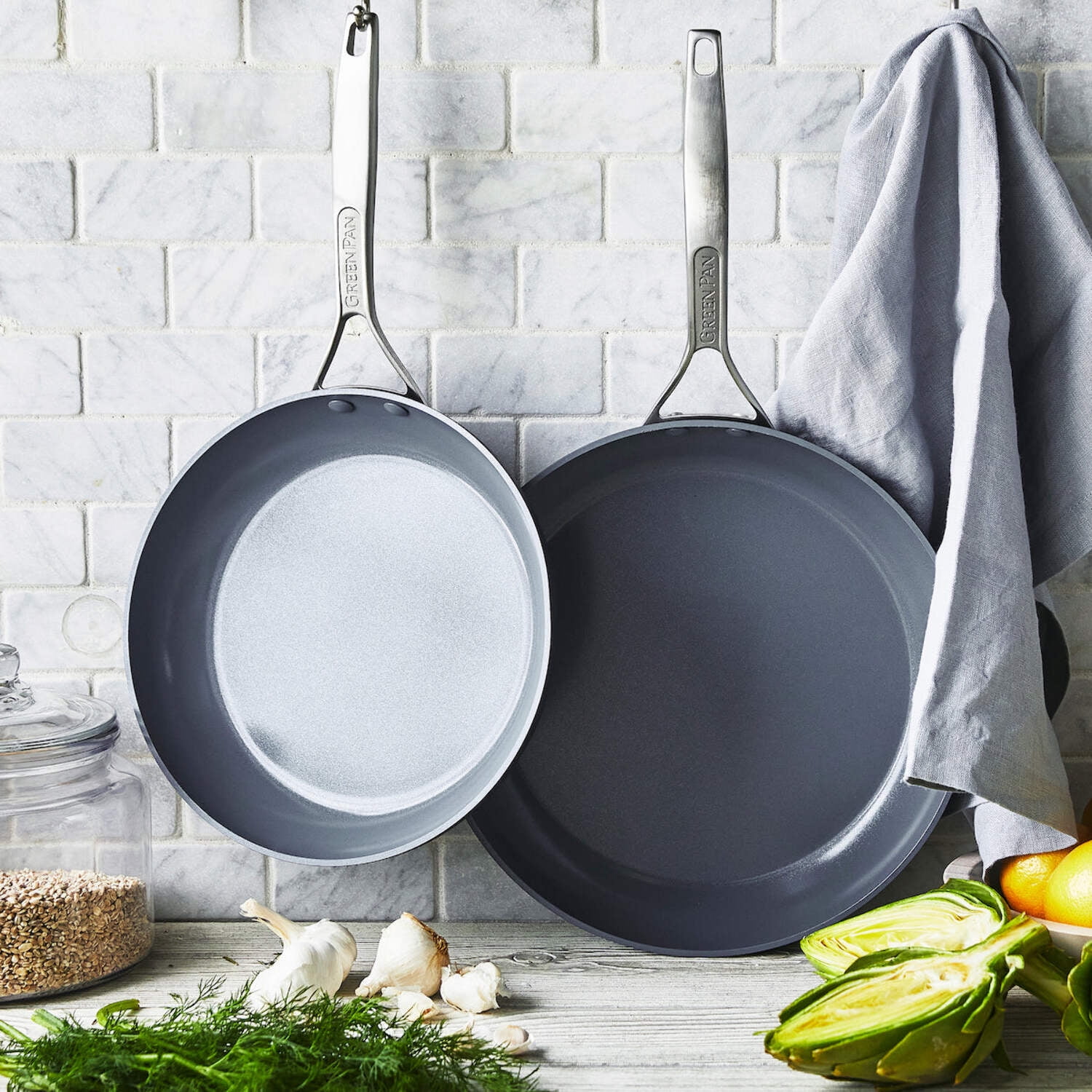 GreenPan Paris Pro Healthy Ceramic Non-Stick 2-Piece Open Frypan Set, 10" and 12" - Image 7