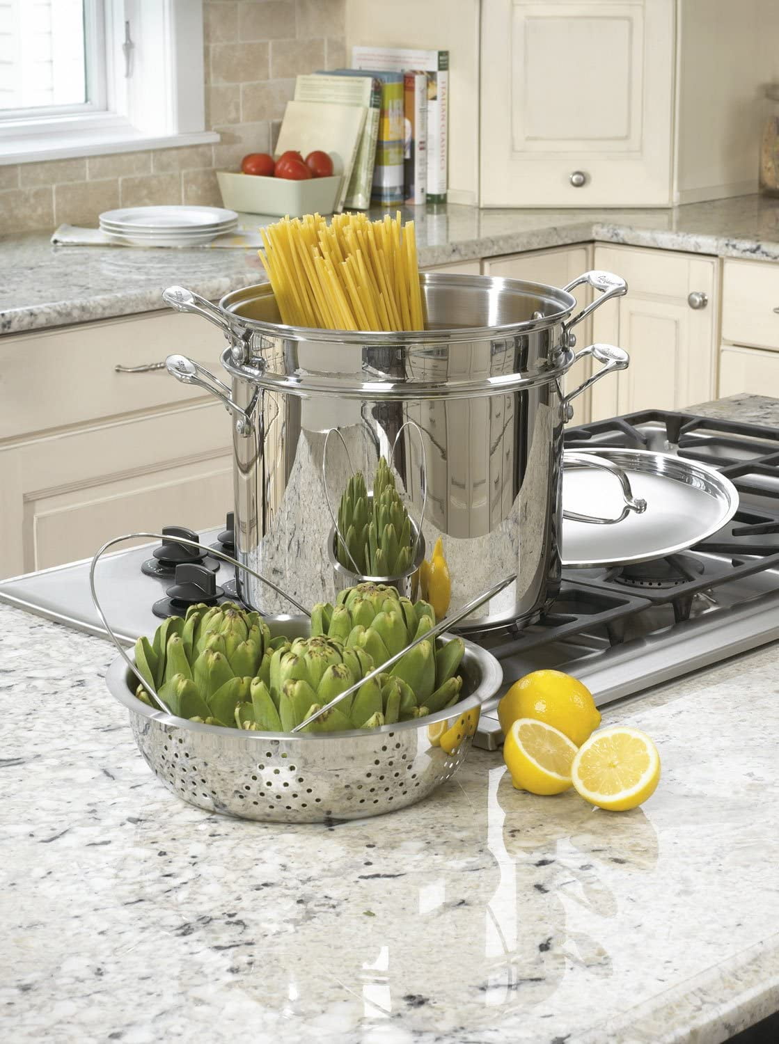 Cuisinart Chef's Classic Stainless Steel Pasta/Steamer Set | 12 Qt. - Image 4