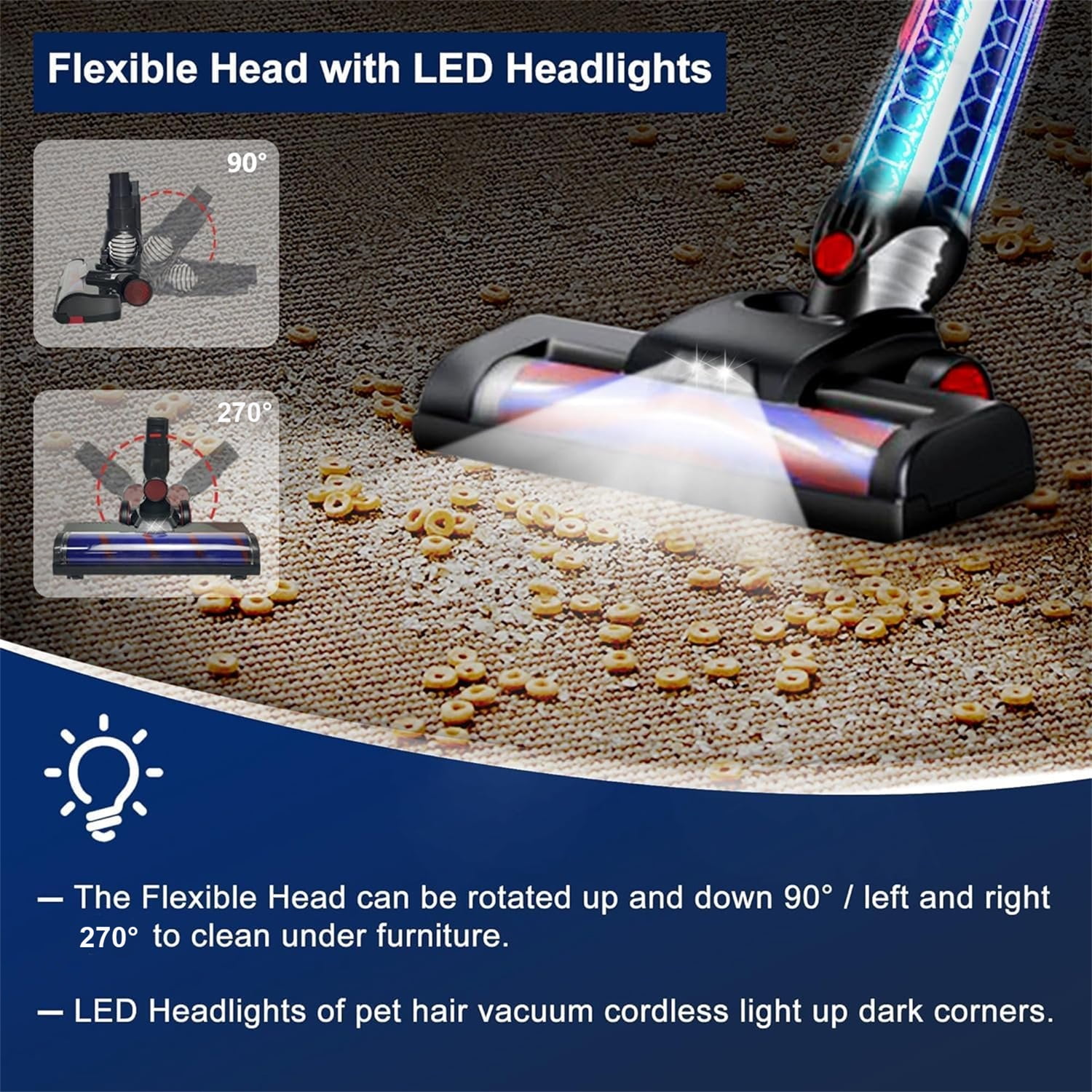 Gidhire Cordless Stick Vacuum Cleaners for Home, Lightweight 30KPA Strong Power Cordless Vacuum, 55 Mins Max Runtime Hard Floor Stick Vacuum for Carpet Pet Hair - Image 2