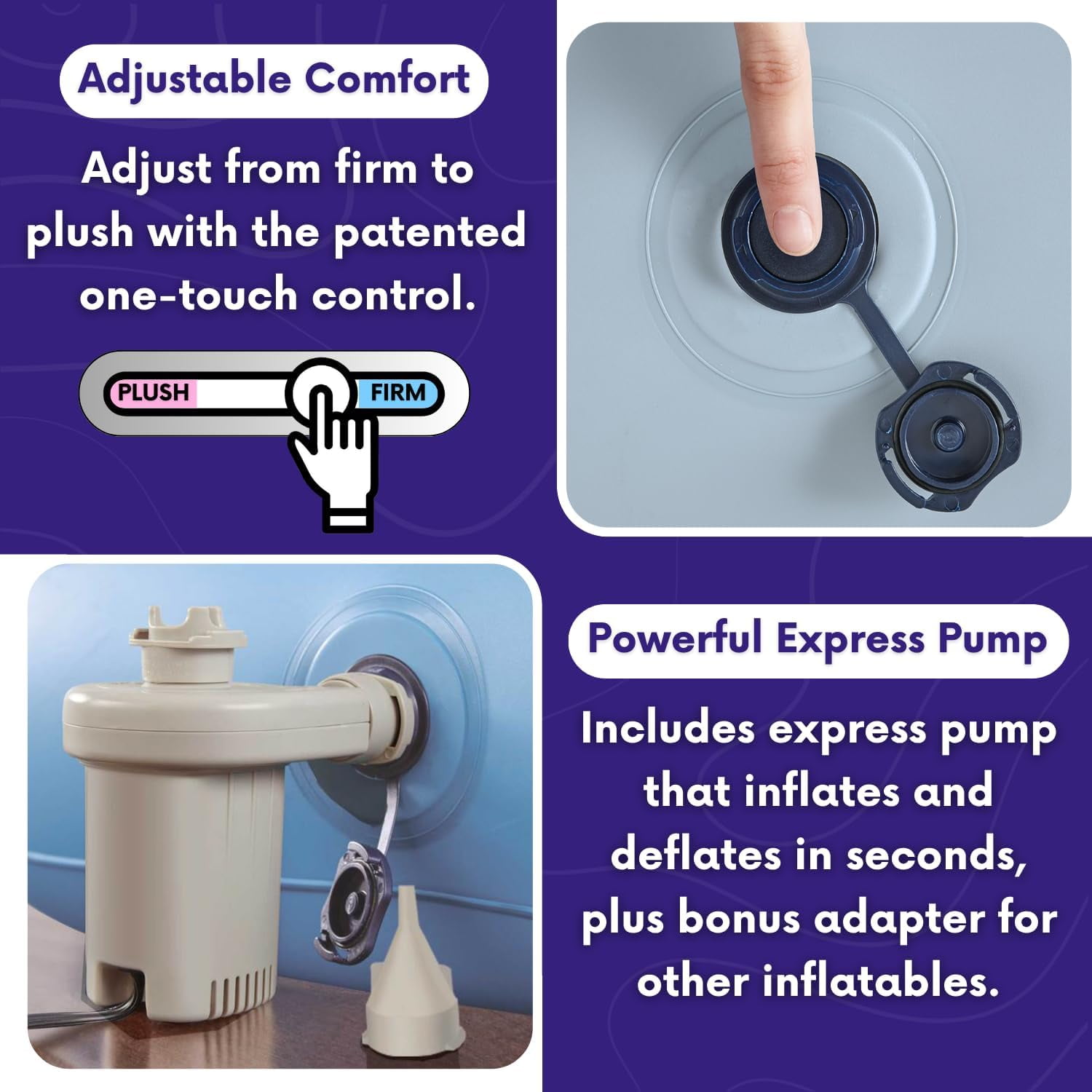 Beautyrest Hi Loft 16" Full Size Air Mattress with External Pump - Blow up Air Bed 1-Year Warranty - Image 5