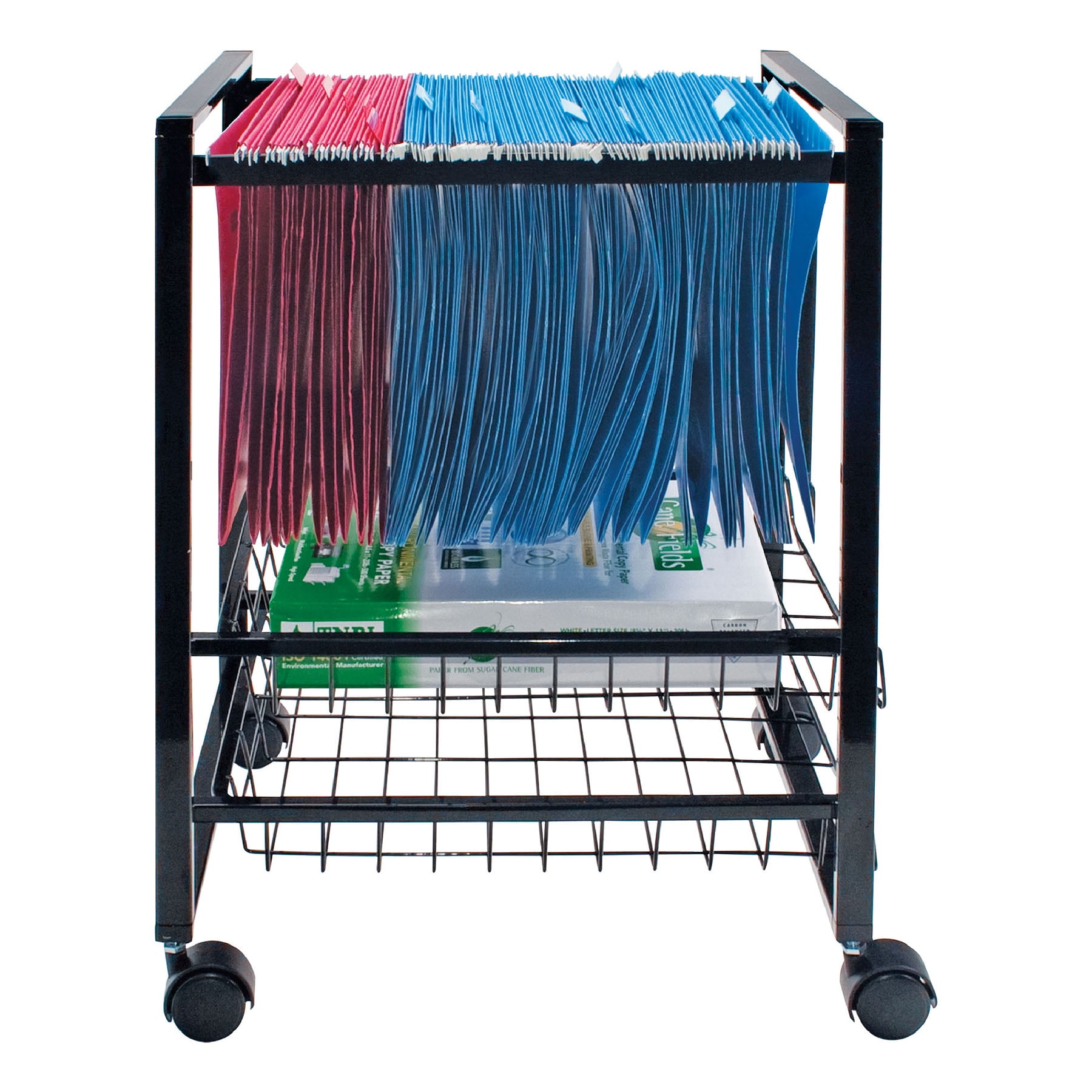 Advantus 2 Drawers Filing Cart , Black - Image 4