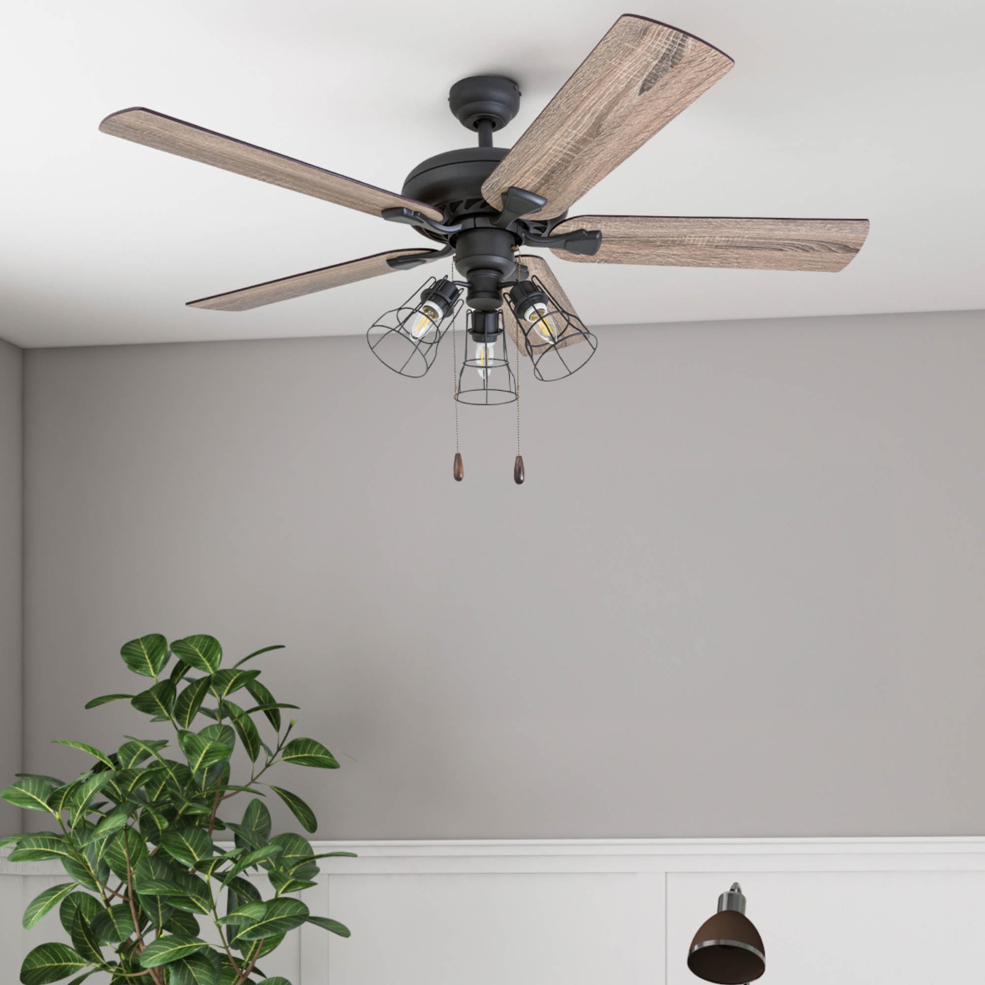52" Prominence Home Lincoln Woods Aged Bronze Ceiling Fan - Image 5