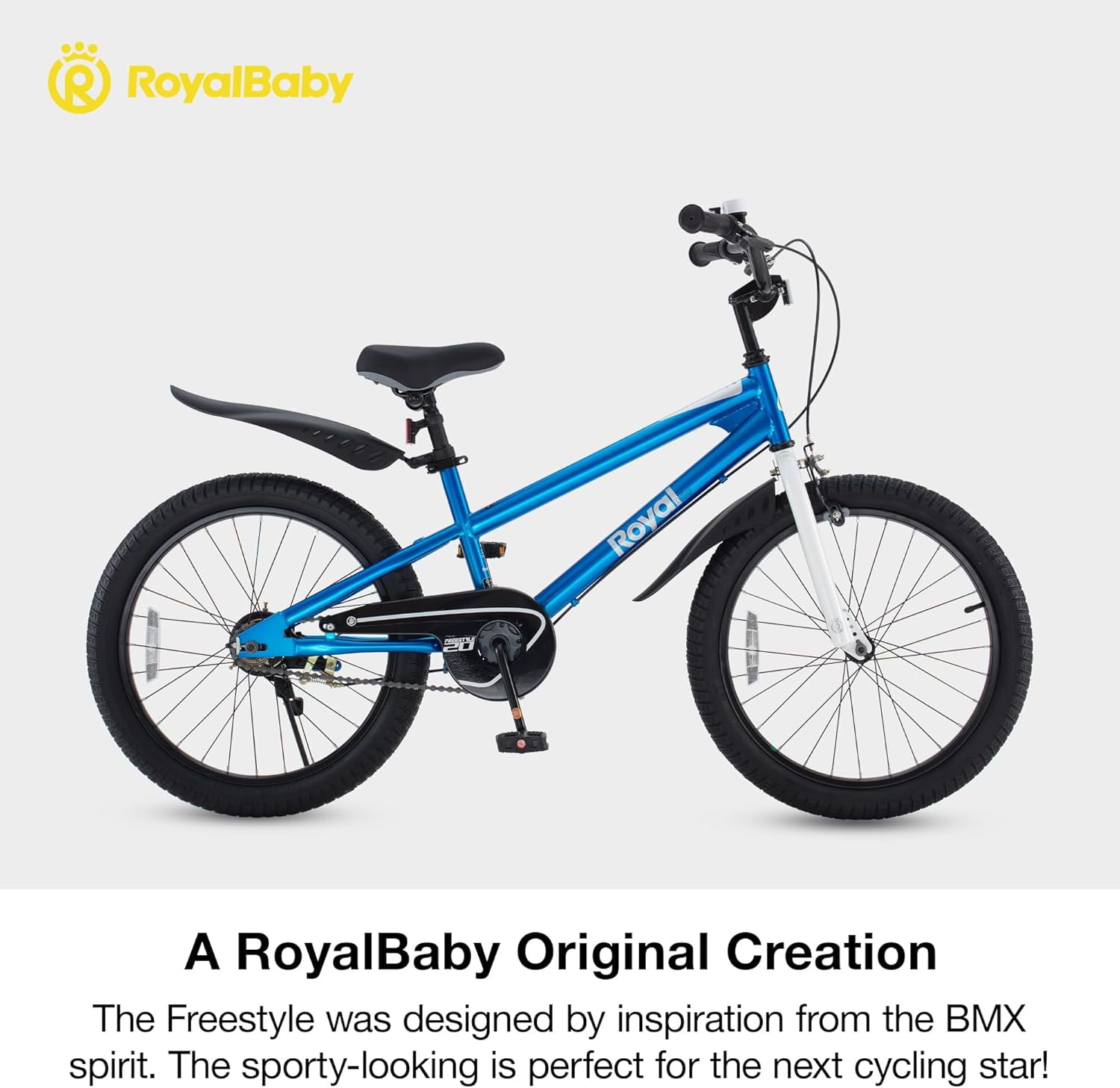 Royalbaby Freestyle 20" Bicycle for Boys and Girls Ages 9-12 Years, Blue - Image 6