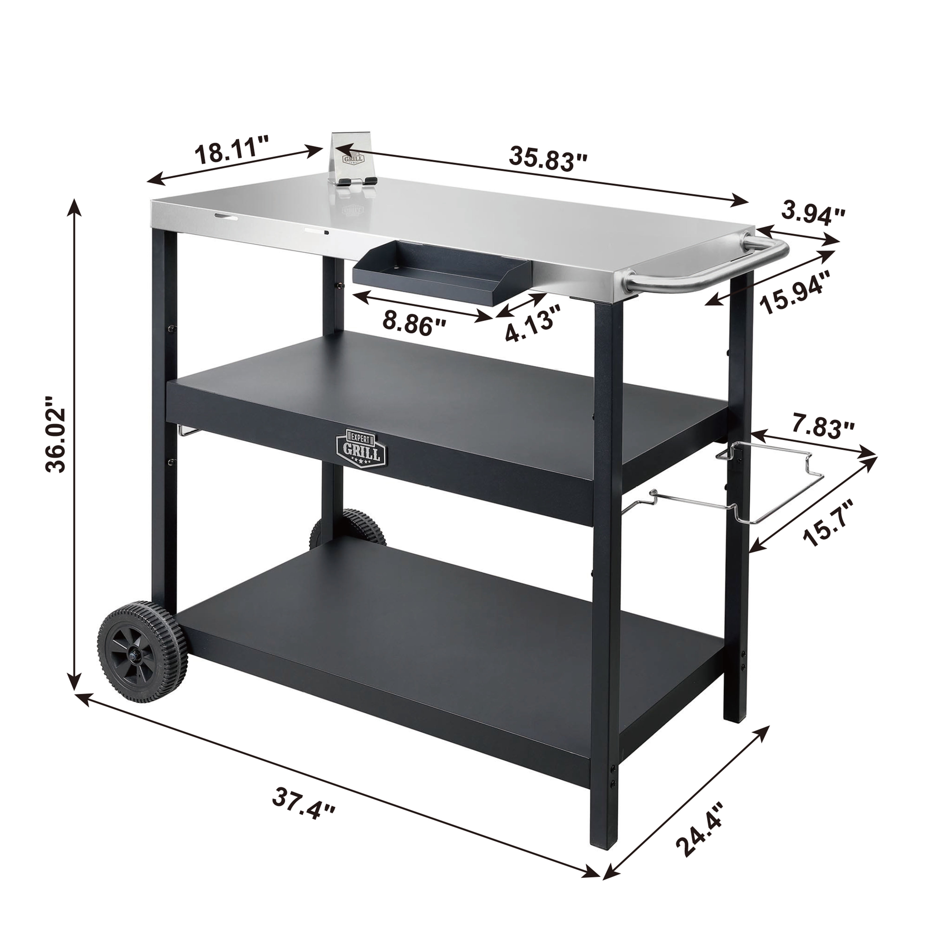 Expert Grill Outdoor Food Preparation Cart - Image 4