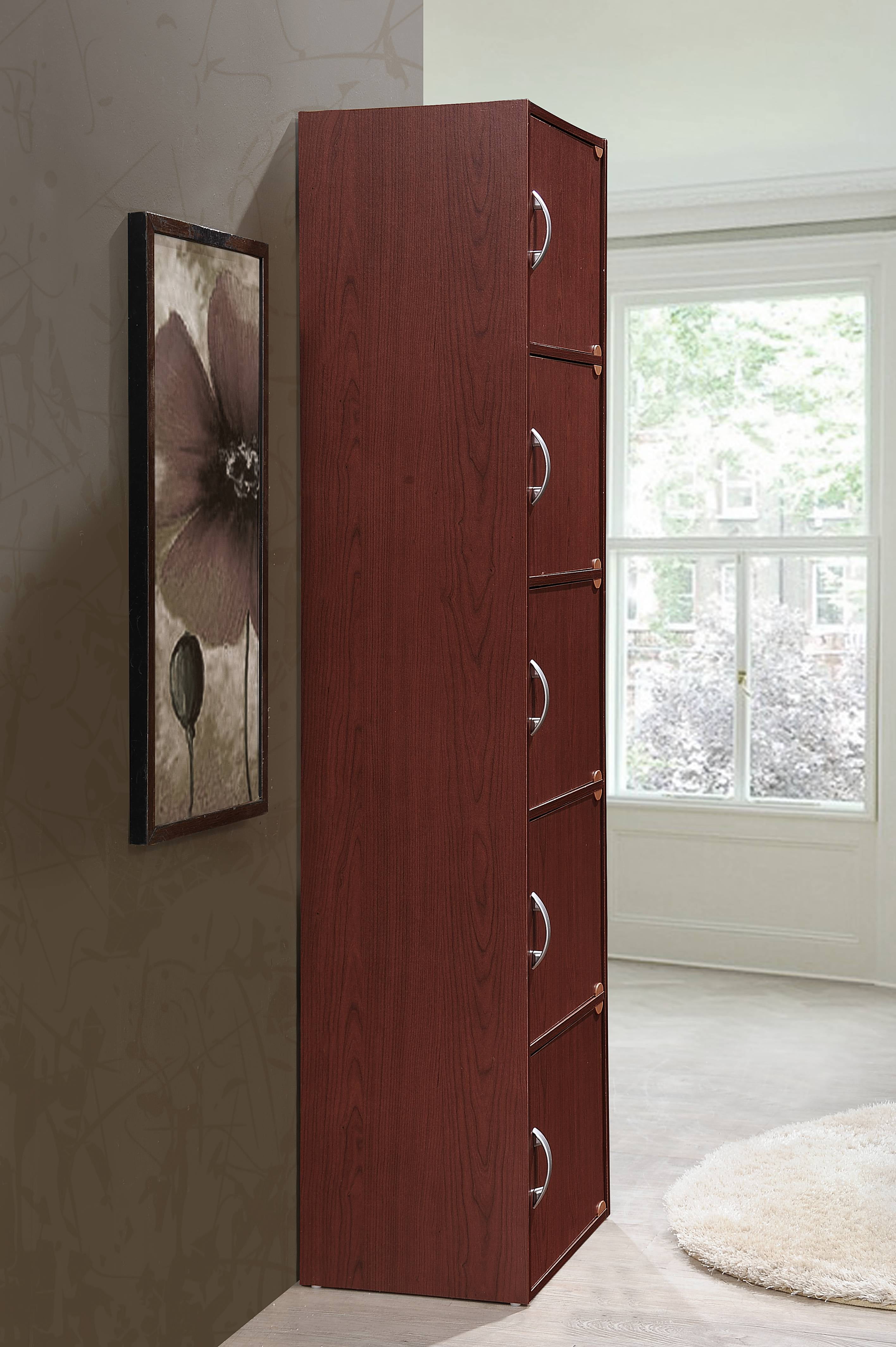 Hodedah 5-Shelf, 5-Door Multipurpose Cabinet, Multiple Colors - Image 2