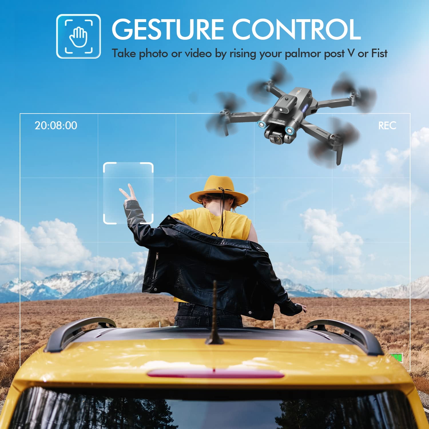 Hot Bee Foldable Aerial Drones, 1080p Ajustable Dual Camera & 3 Batteries, Brushless FPV Quadcopter UAV, Optical Flow, 360° Obstacle Avoidance, Waypoint Fly, Christmas Toy Gift for Adults & Kids - Image 12