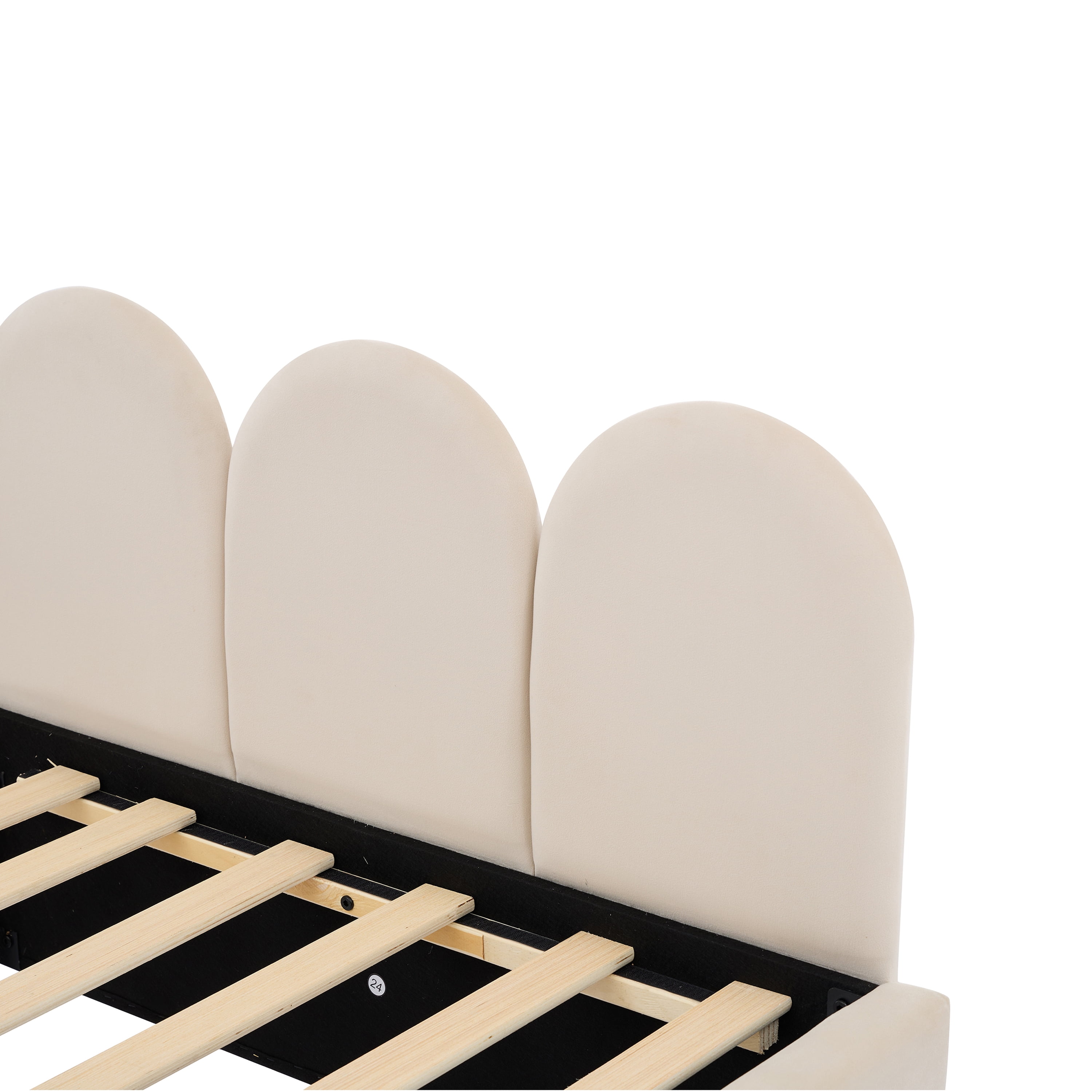 Euroco Upholstered Full Size Daybed with Drawers, Sofa Bed for Kids Teens Adults Bedroom, Beige - Image 10