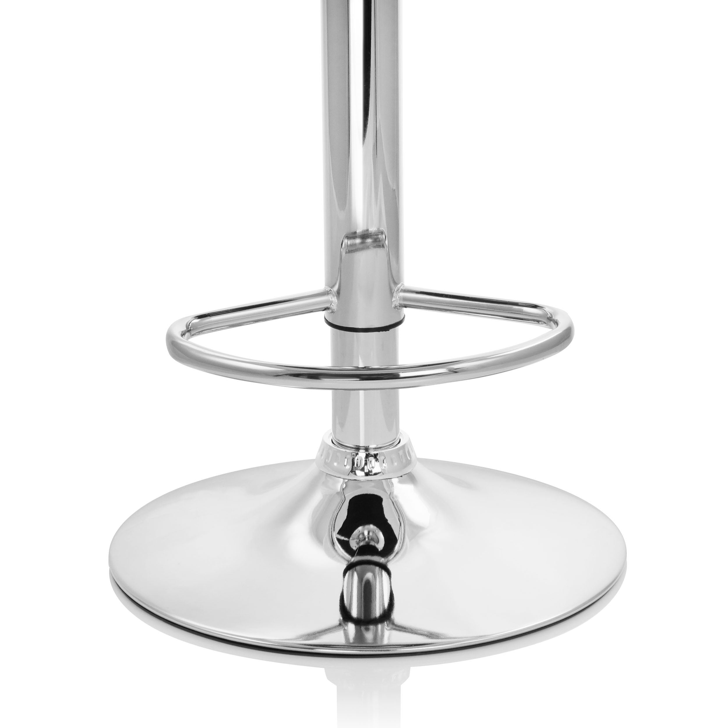Elama Bar Stool with Adjustable Height & Swivel, White and Chrome, Set of 2 - Image 12