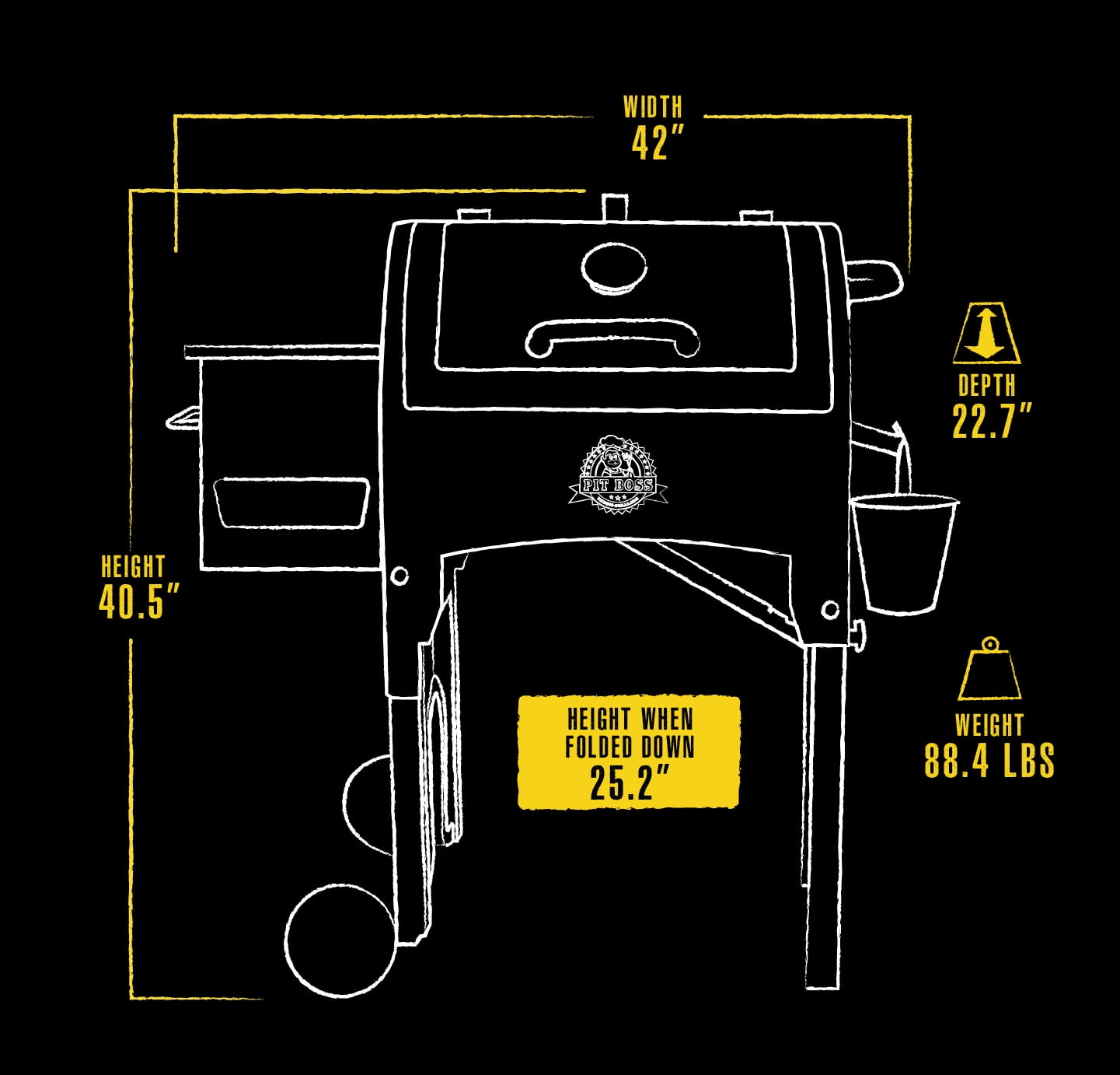 Pit Boss 340 Sq. in. Portable Tailgate, Camp Pellet Grill with Folding Legs - Image 4
