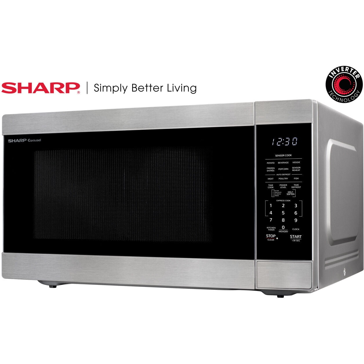 Sharp 2.2 cu ft Countertop Microwave Ovens in Stainless - Image 3
