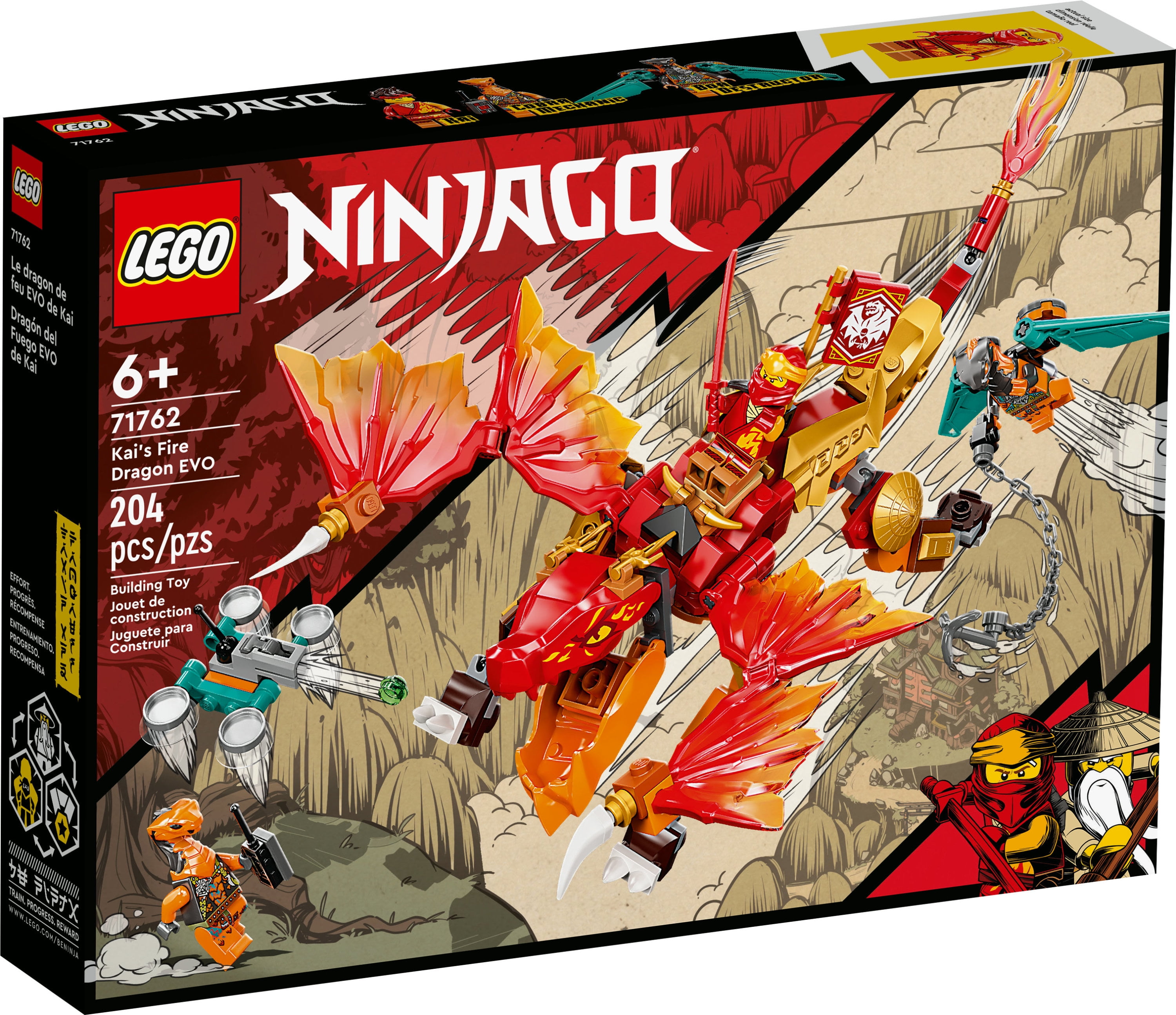 LEGO NINJAGO Kai’s Fire Dragon EVO Toy 71762 for Kids with Cobra & Boa Snake Warrior Figures and Kai Minifigure, Collectible Mission Banner Series - Image 5