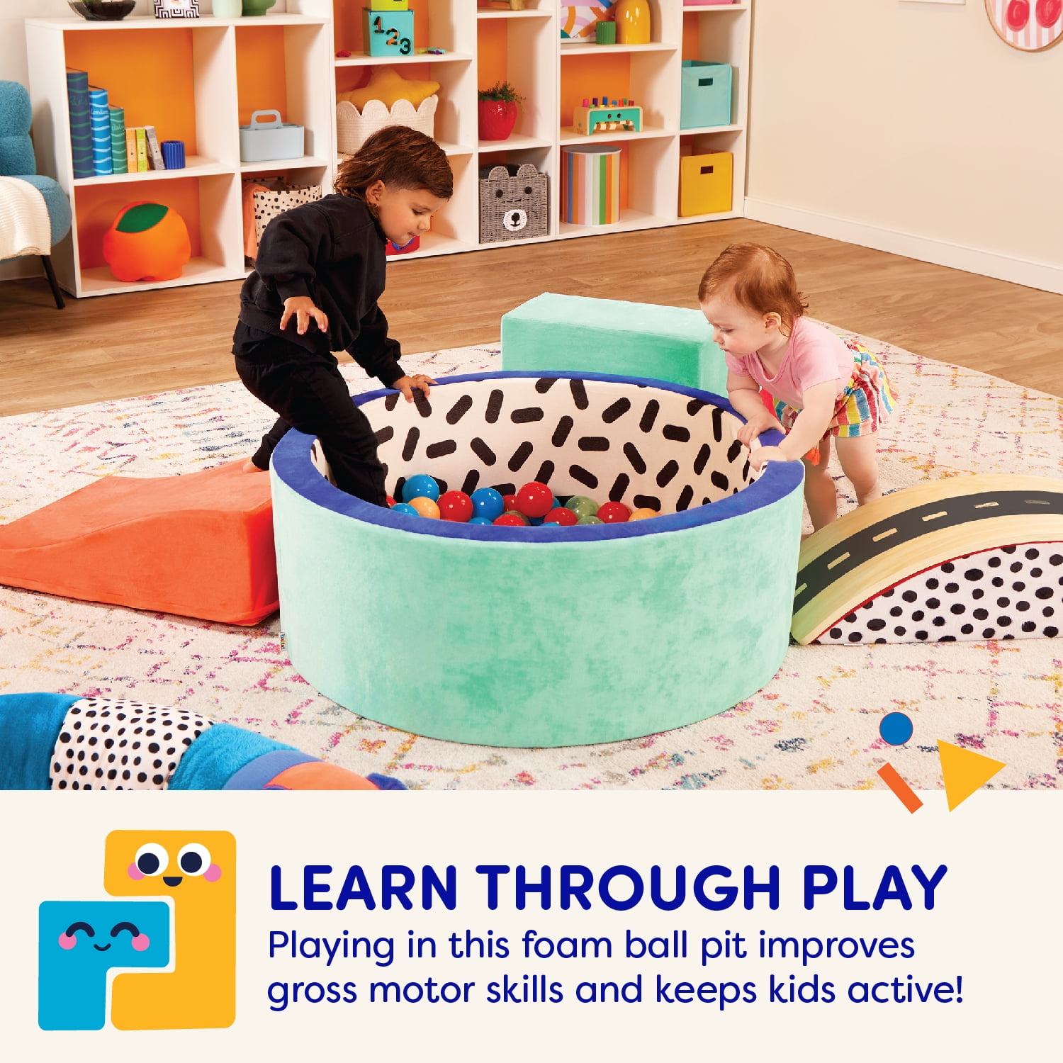 Battat Hop in Foam Ball Pit with 65+ Balls and Washable Cover, Toddler and Indoor Preschool Toys - Image 7