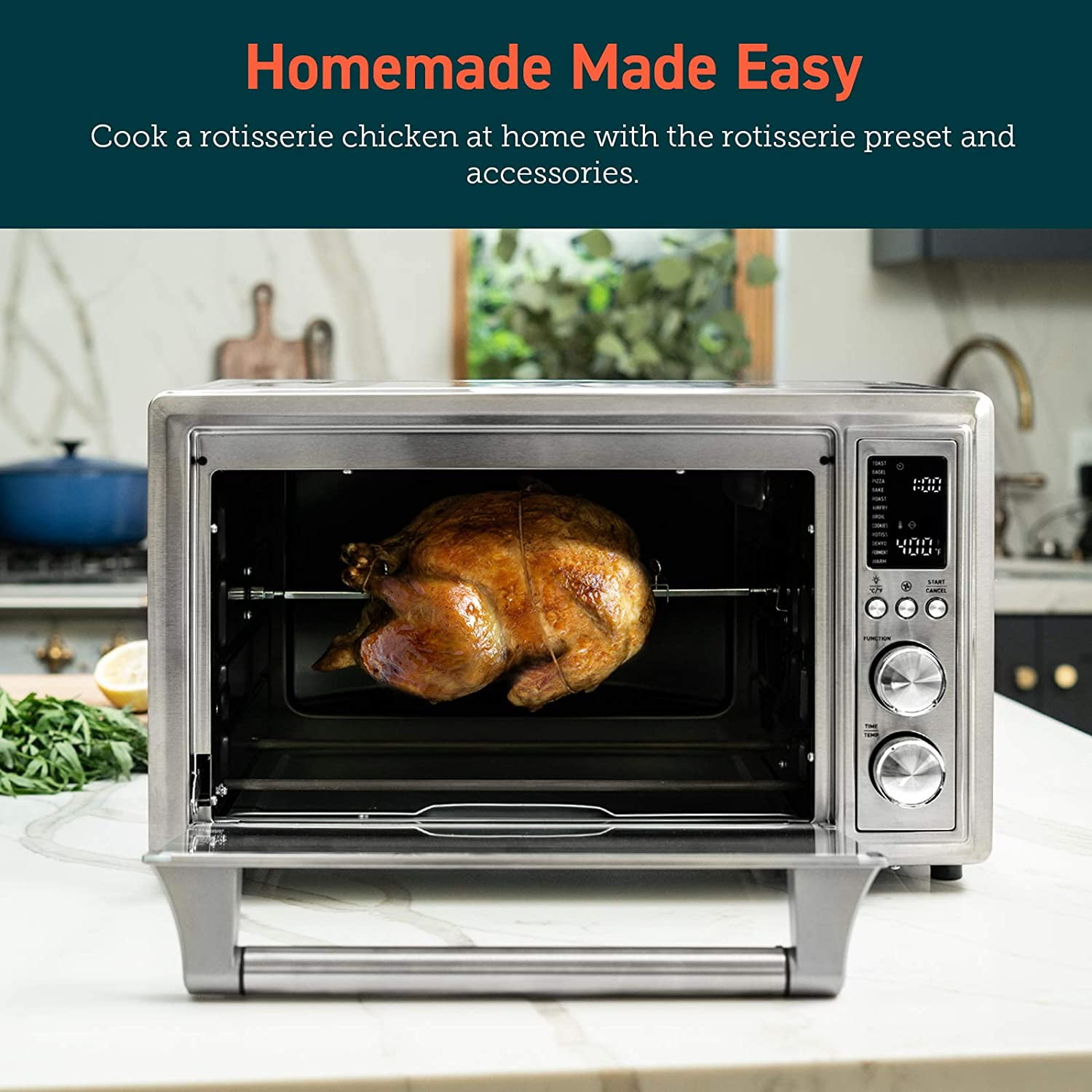 COSORI 32Qt / 30L Smart Air Fryer Toaster Oven, XL Large Capacity, 11 Presets, Rotisserie, Dehydrator, Works with Alexa, Sliver, Bonus Wire Rack - Image 11