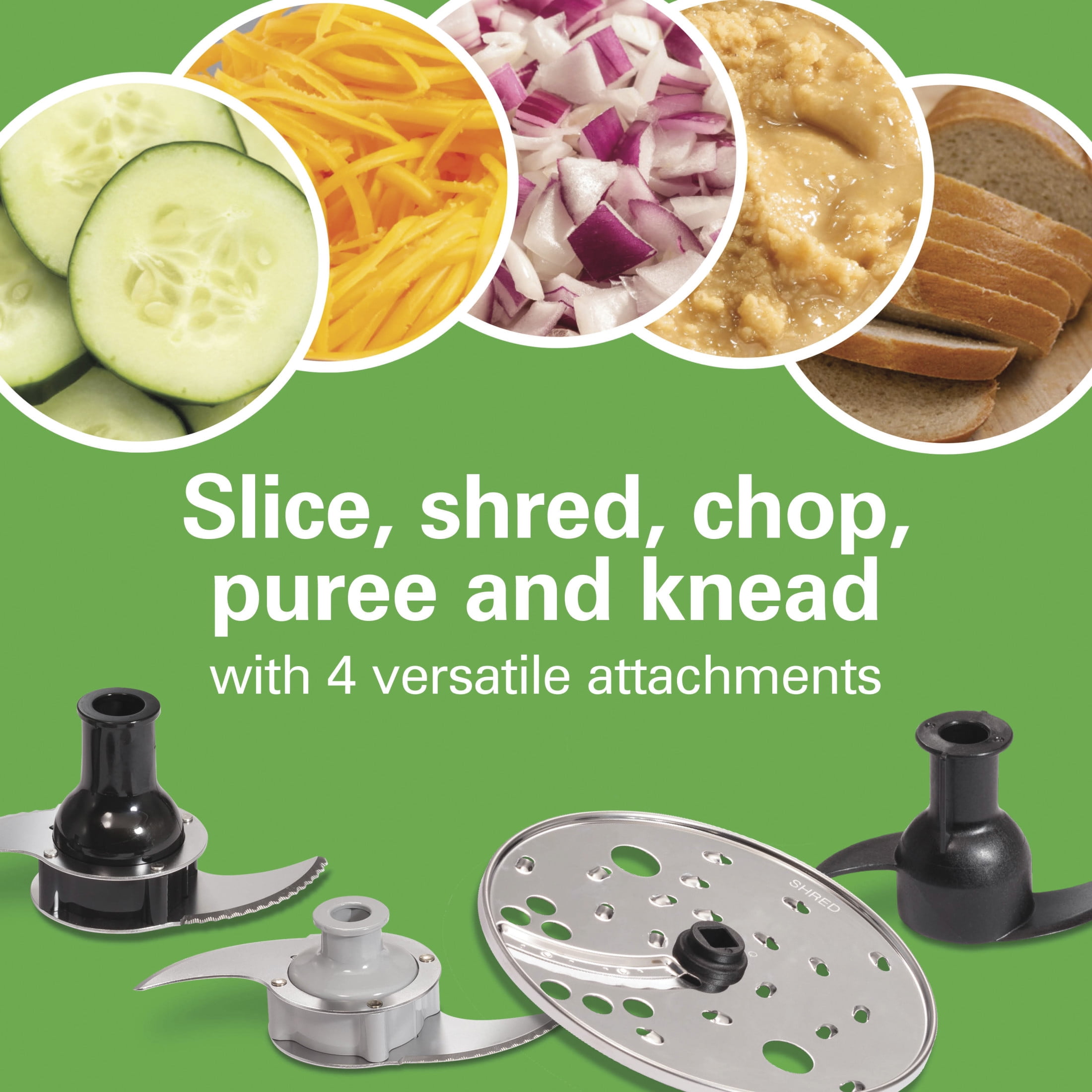 Hamilton Beach 14 Cup Food Processor with Stack & Snap Design and Extra 4-Cup Mini Bowl, Black - Image 3