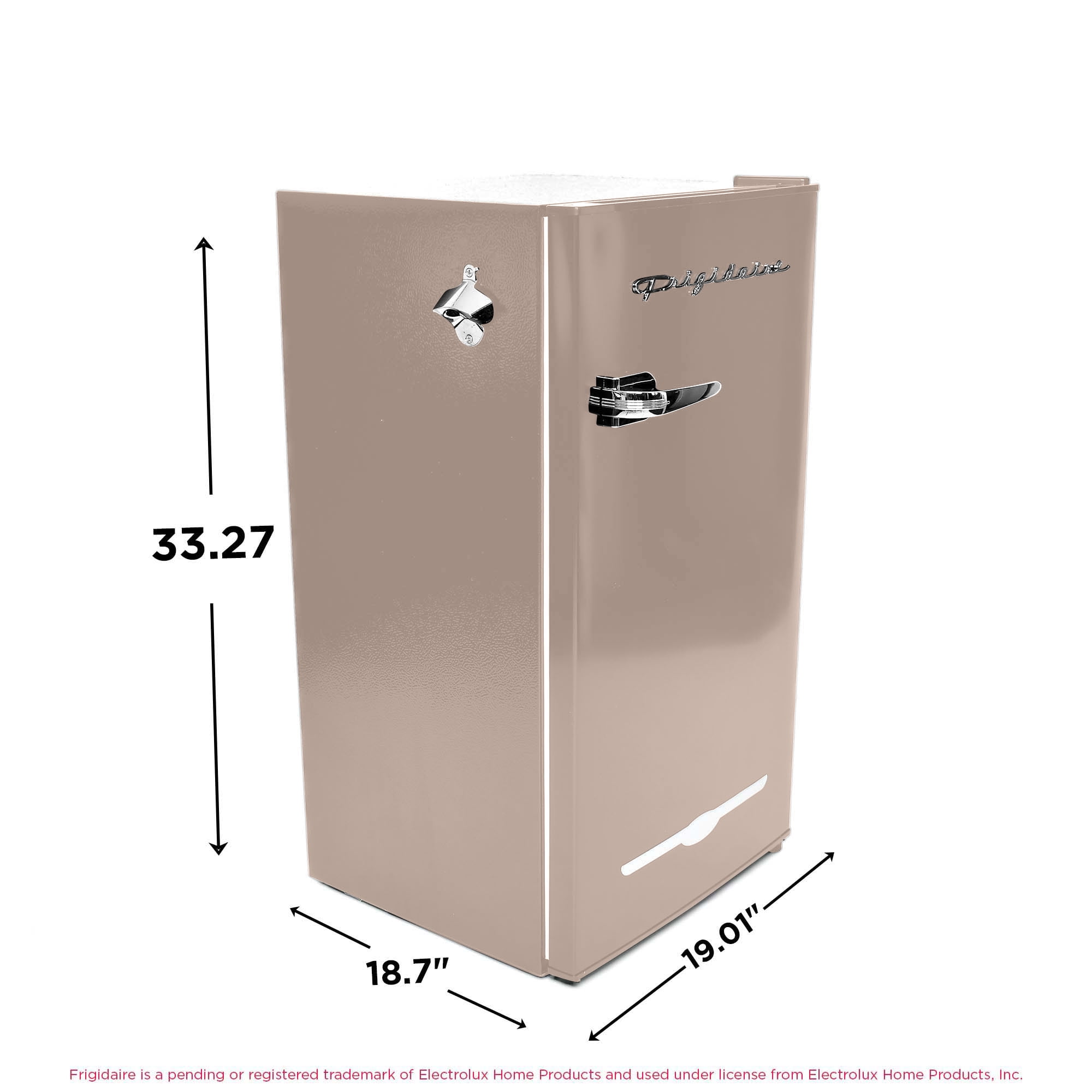 Frigidaire 3.2 Cu ft Retro Compact Refrigerator With Side Bottle Opener EFR376, Coral - Image 7