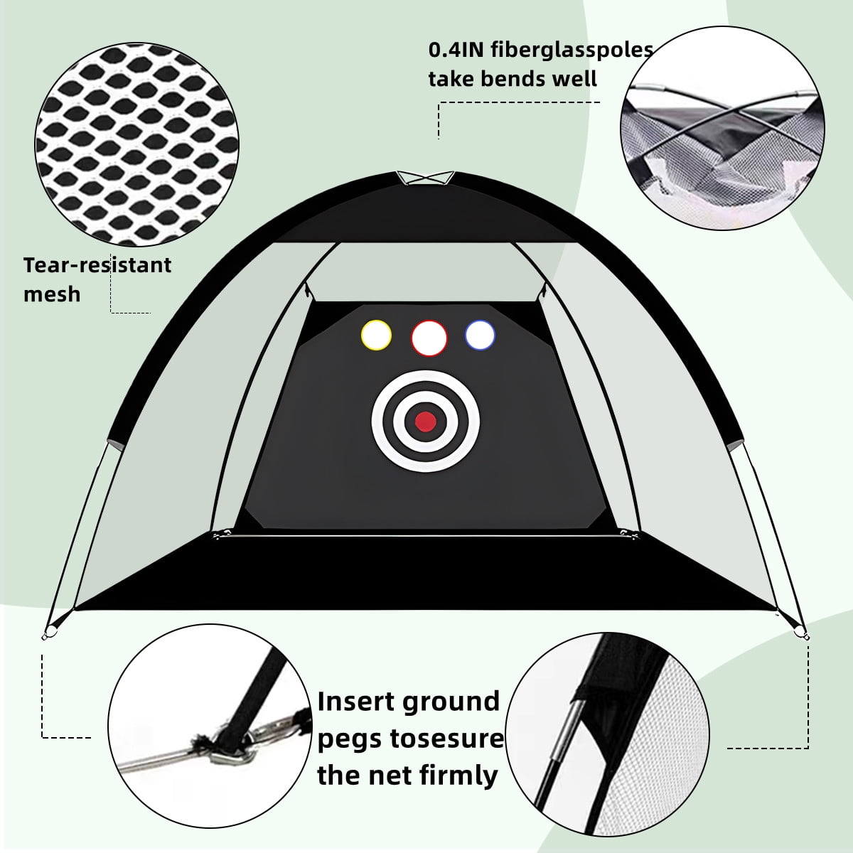 All in 1 Golf Net with Accessories Backyard Practice Net for Chipping, Driving Golf Hitting Nets for Backyard - Image 7