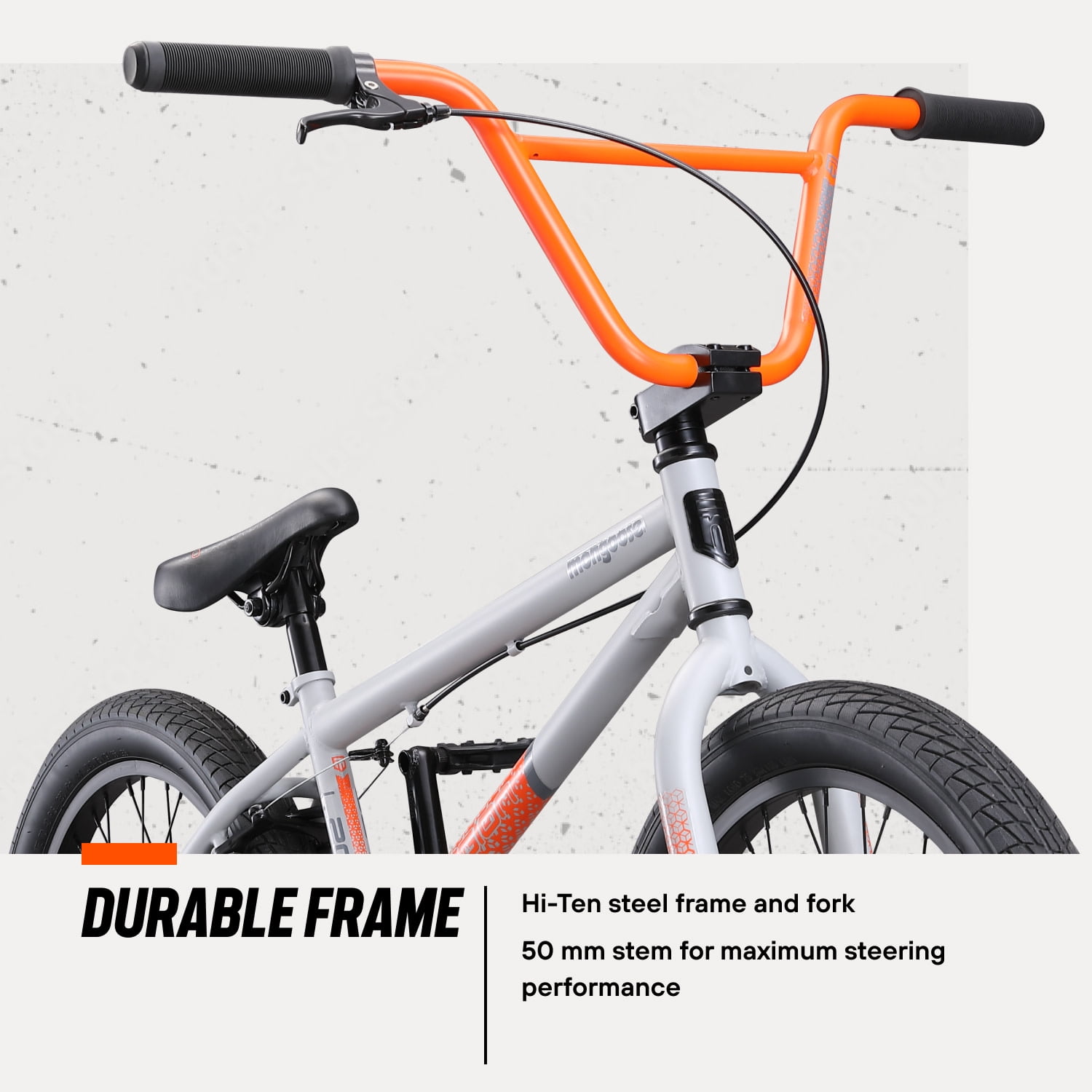 Mongoose Legion L20 Freestyle BMX Bike, 20-Inch Wheels, Ages 8 and up, Grey - Image 4