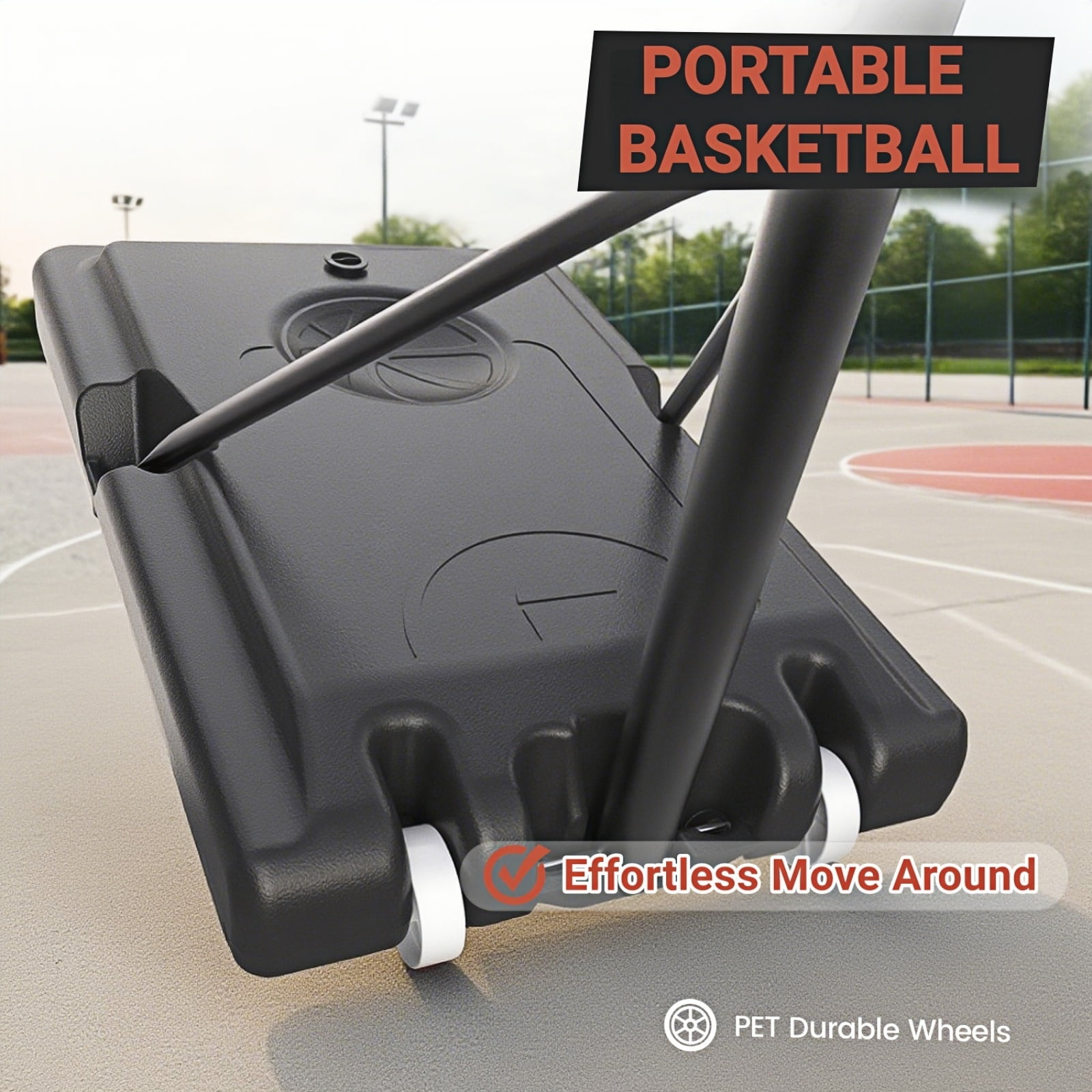 NEDYO Portable Adjustable Basketball Hoop 5.25-10ft with 44" Backboard for Kids, Teens, Adults, New - Image 5