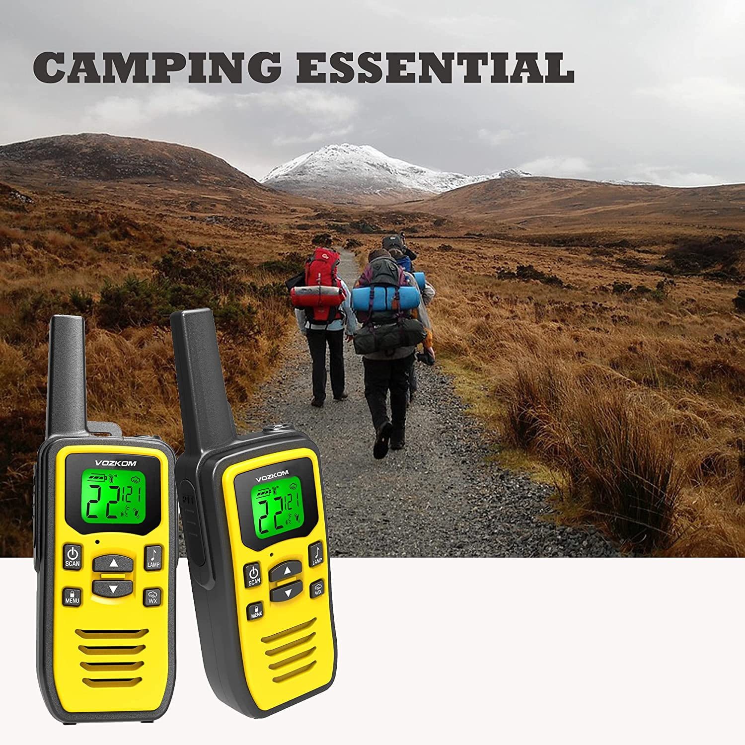 VOZKOM Walkie Talkies for Adults, Professional Two Way Radio Walkie Talkie Long Range, NOAA Emergency Radios, Camping Accessories - Image 7