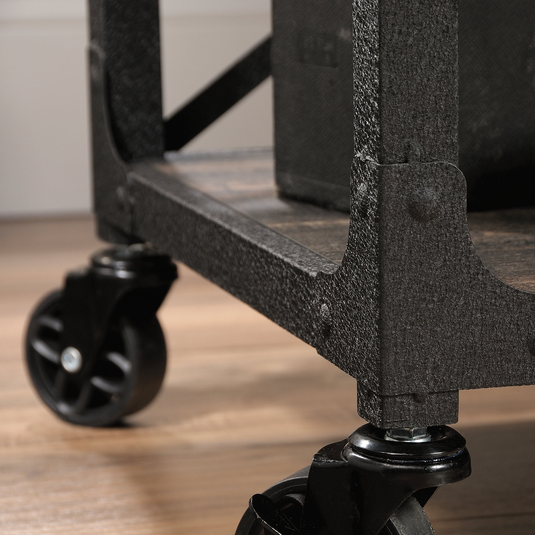 Sauder Steel River End Table, Carbon Oak Finish - Image 3